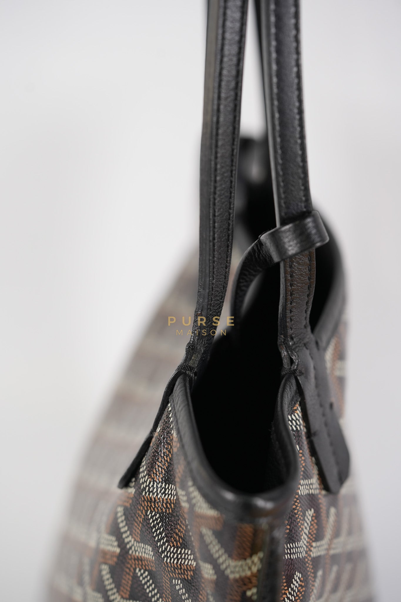 Mini Anjou in Noir/Black Goyardine Canvas | Purse Maison Luxury Bags Shop