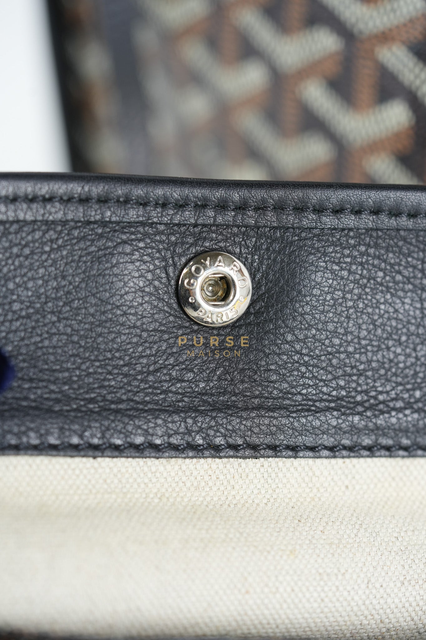 Mini Anjou in Noir/Black Goyardine Canvas | Purse Maison Luxury Bags Shop