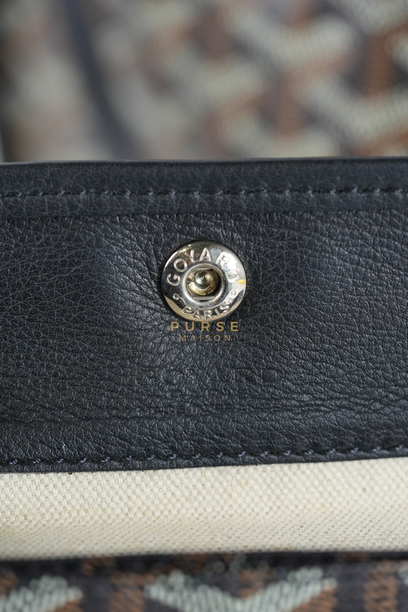 Mini Anjou in Noir/Black Goyardine Canvas | Purse Maison Luxury Bags Shop