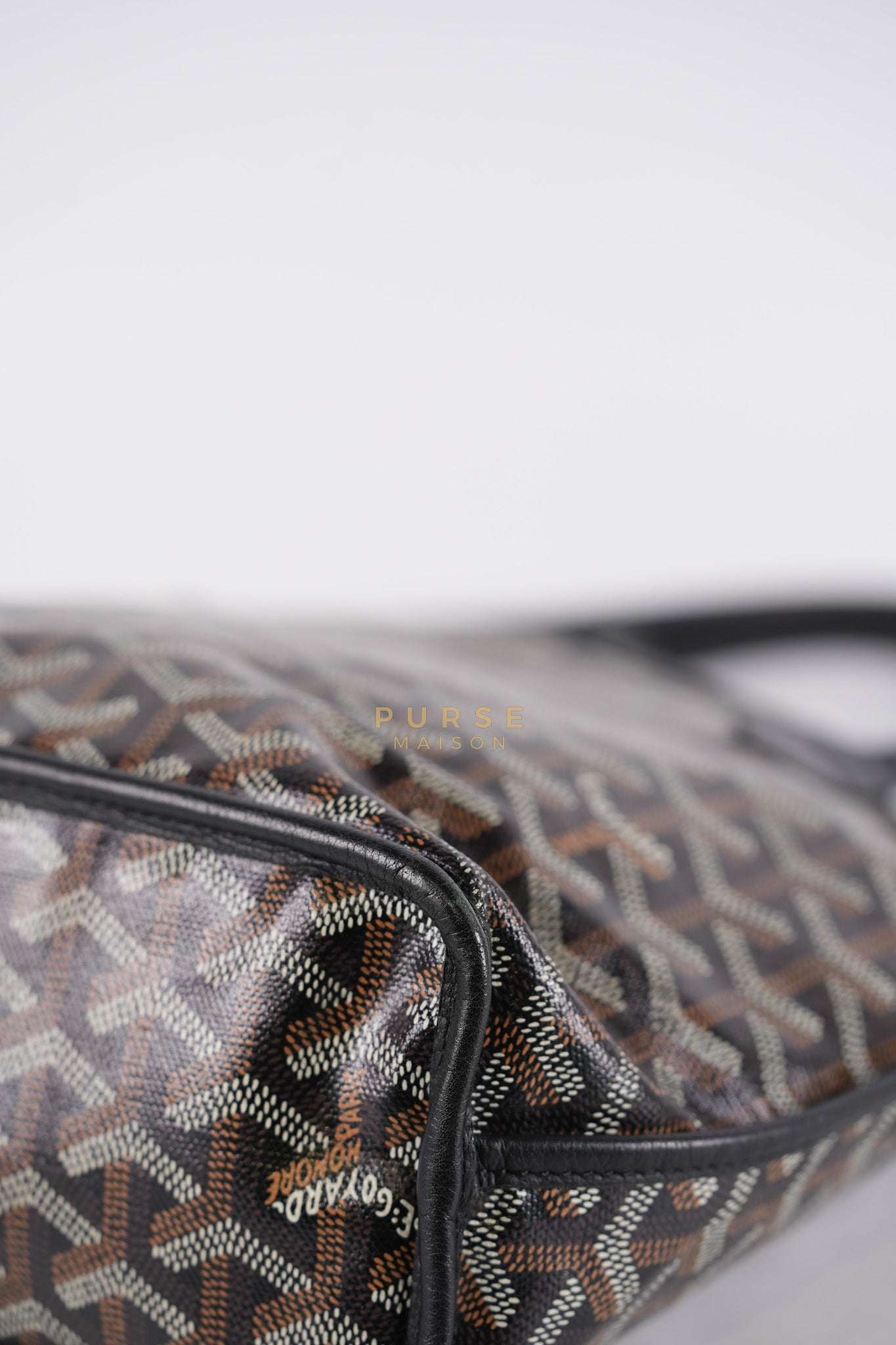 Mini Anjou in Noir/Black Goyardine Canvas | Purse Maison Luxury Bags Shop