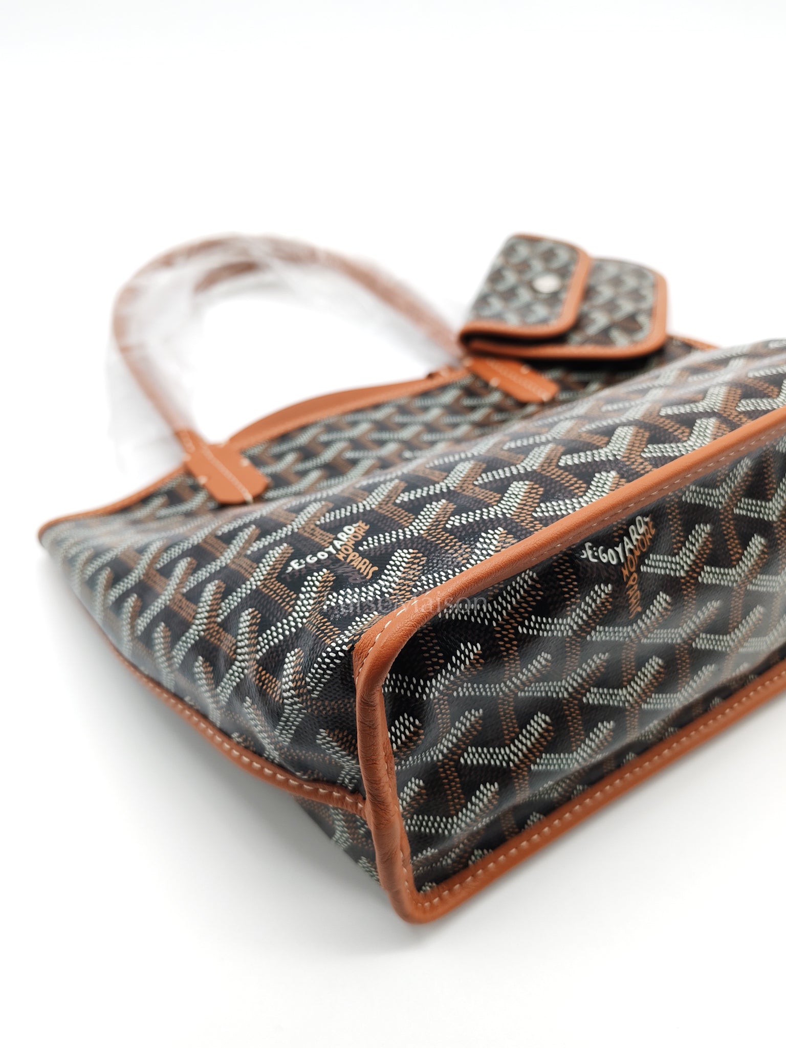 Mini Anjou in Tan Goyardine Canvas Tote Bag | Purse Maison Luxury Bags Shop