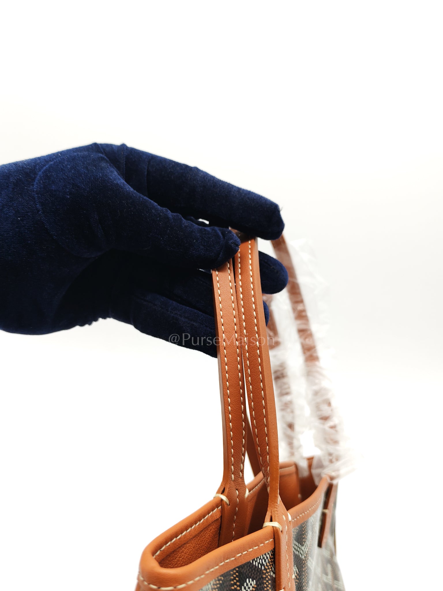 Mini Anjou in Tan Goyardine Canvas Tote Bag | Purse Maison Luxury Bags Shop