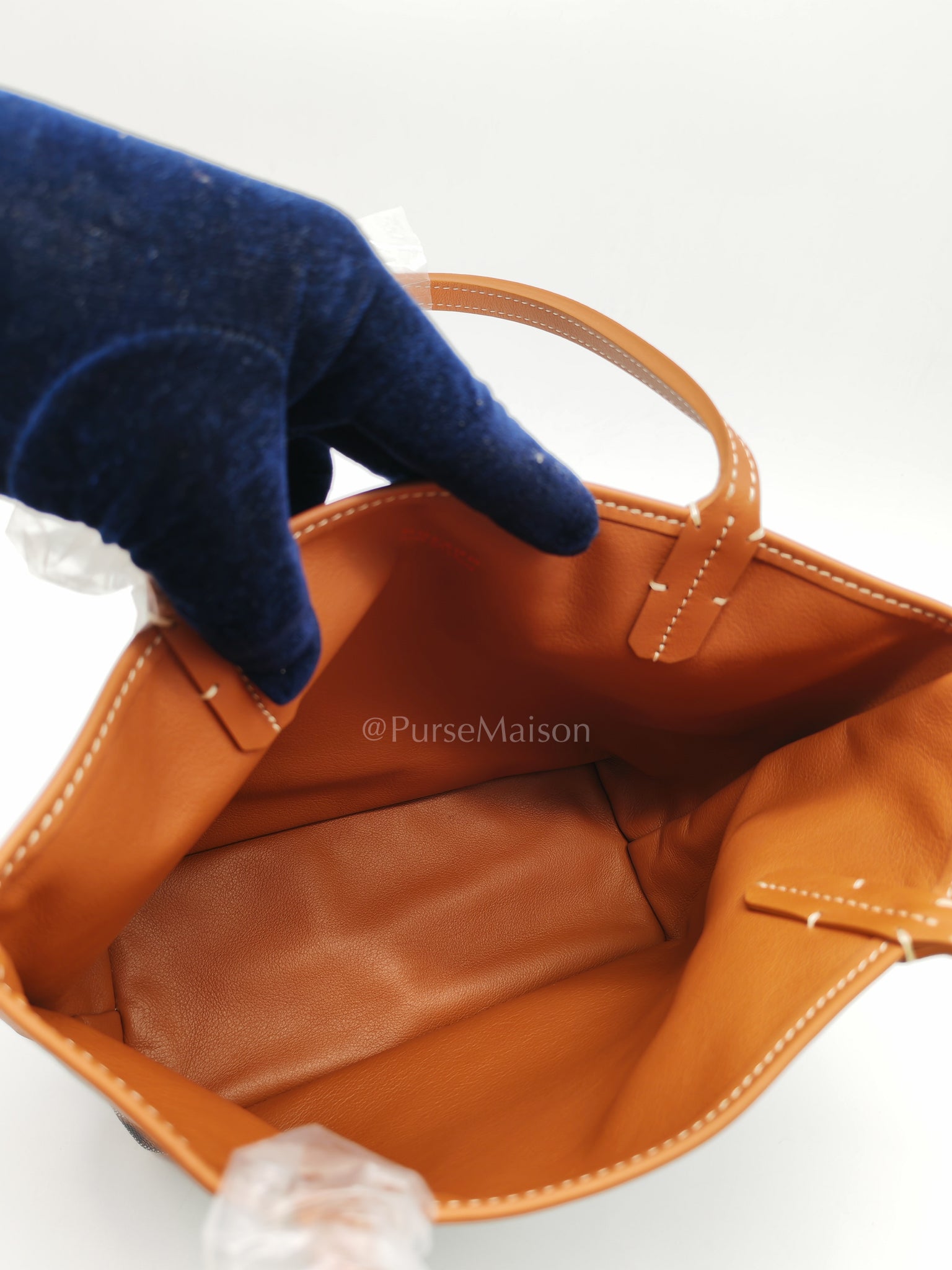 Mini Anjou in Tan Goyardine Canvas Tote Bag | Purse Maison Luxury Bags Shop