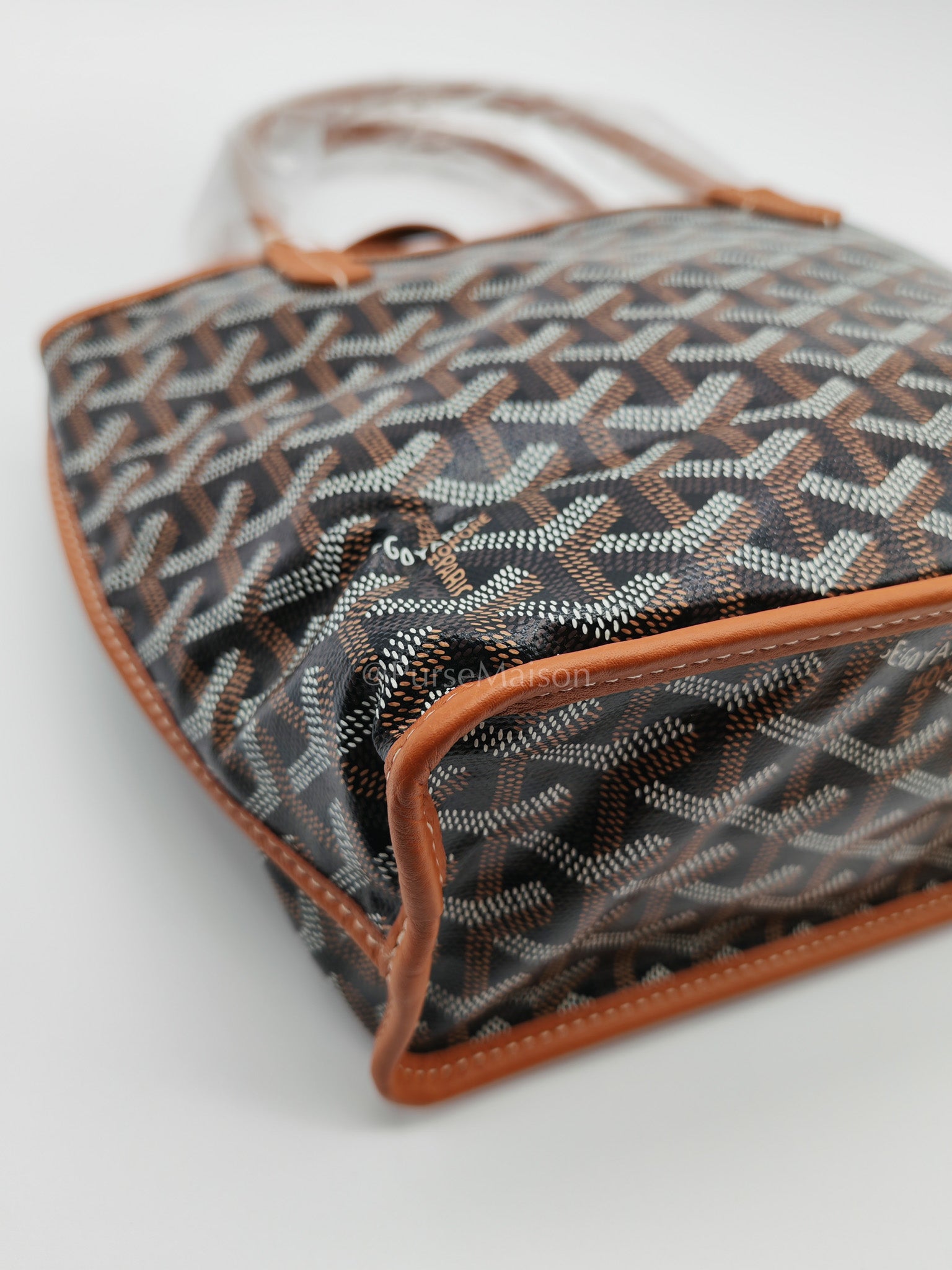 Mini Anjou Tan in Goyardine Canvas Tote Bag | Purse Maison Luxury Bags Shop