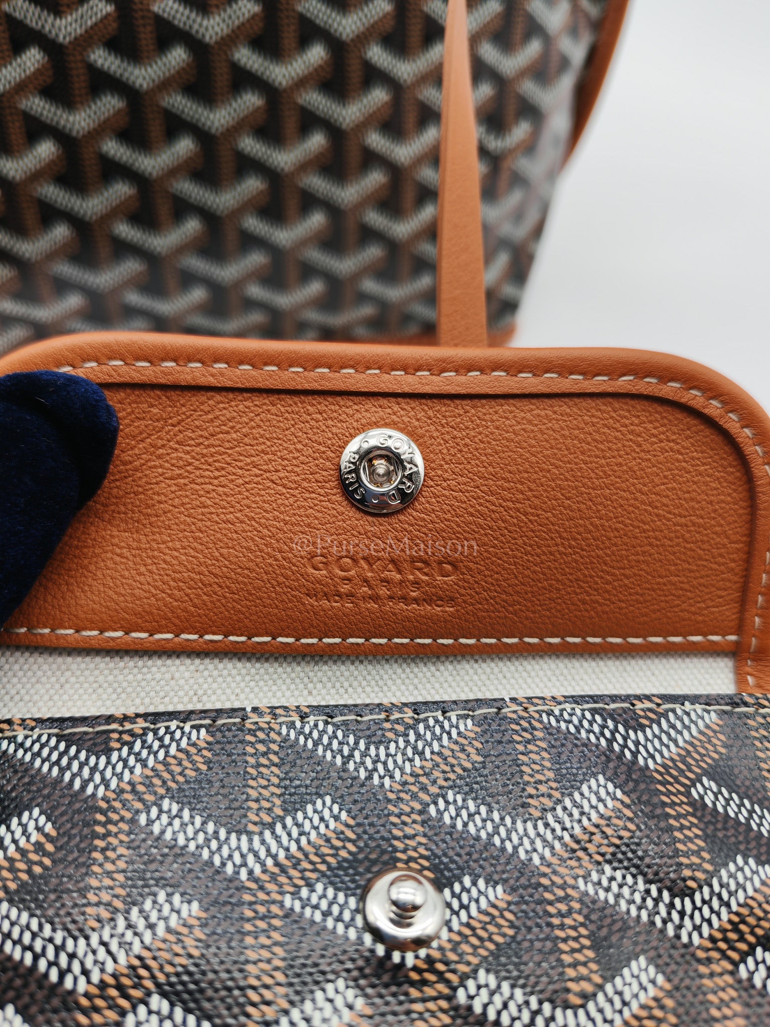 Mini Anjou Tan in Goyardine Canvas Tote Bag | Purse Maison Luxury Bags Shop