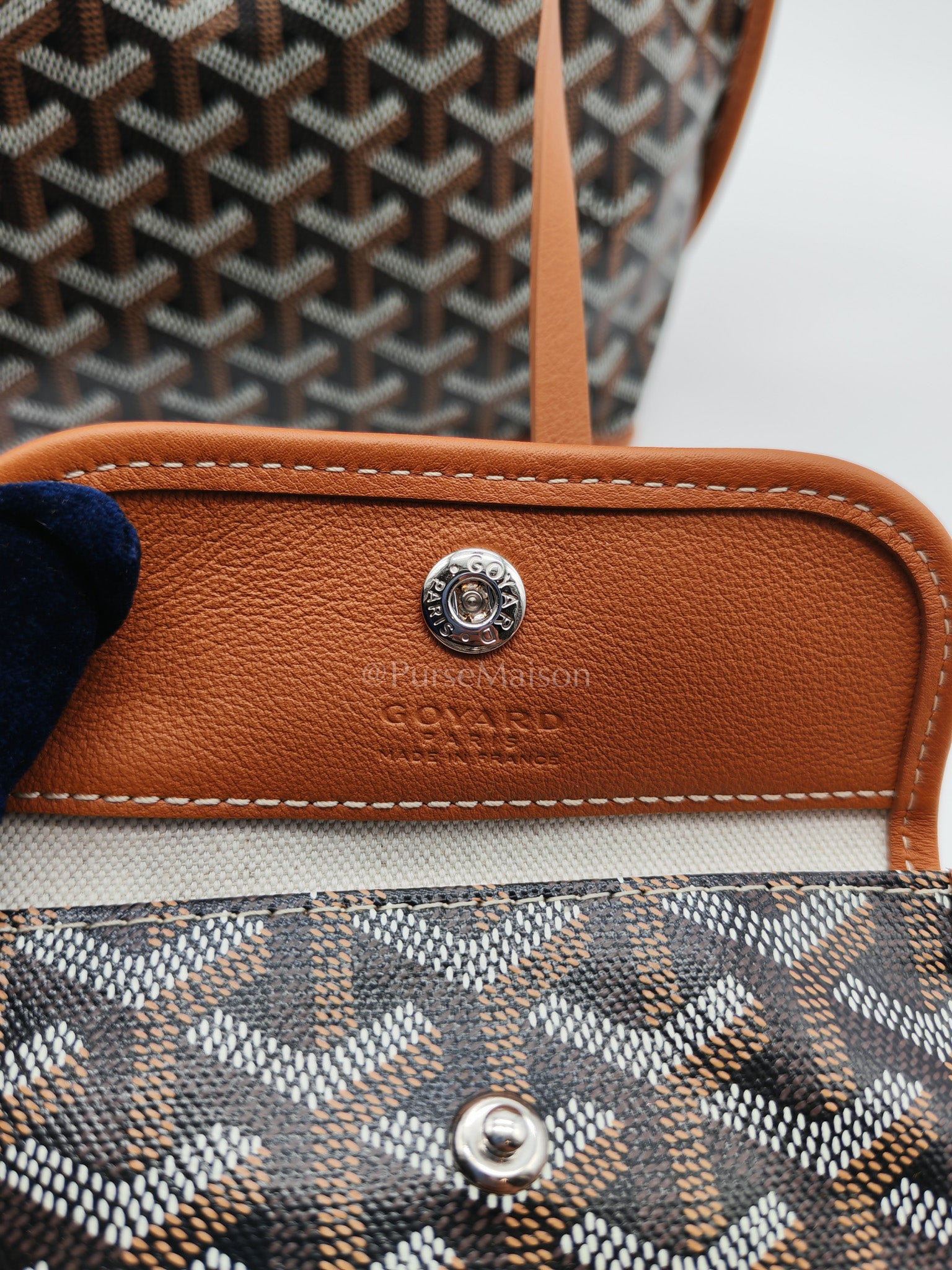 Mini Anjou Tan in Goyardine Canvas Tote Bag | Purse Maison Luxury Bags Shop