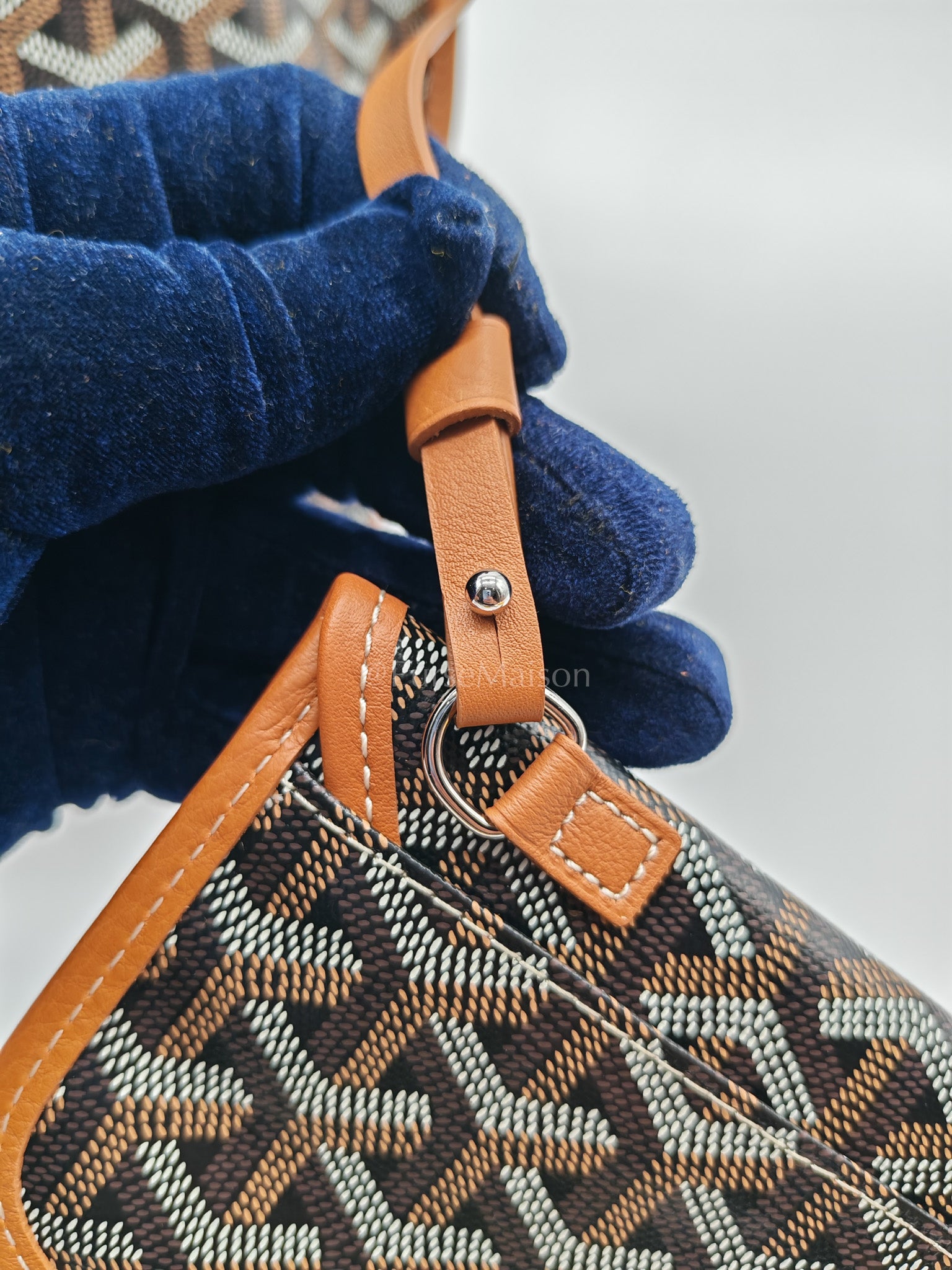 Mini Anjou Tan in Goyardine Canvas Tote Bag | Purse Maison Luxury Bags Shop