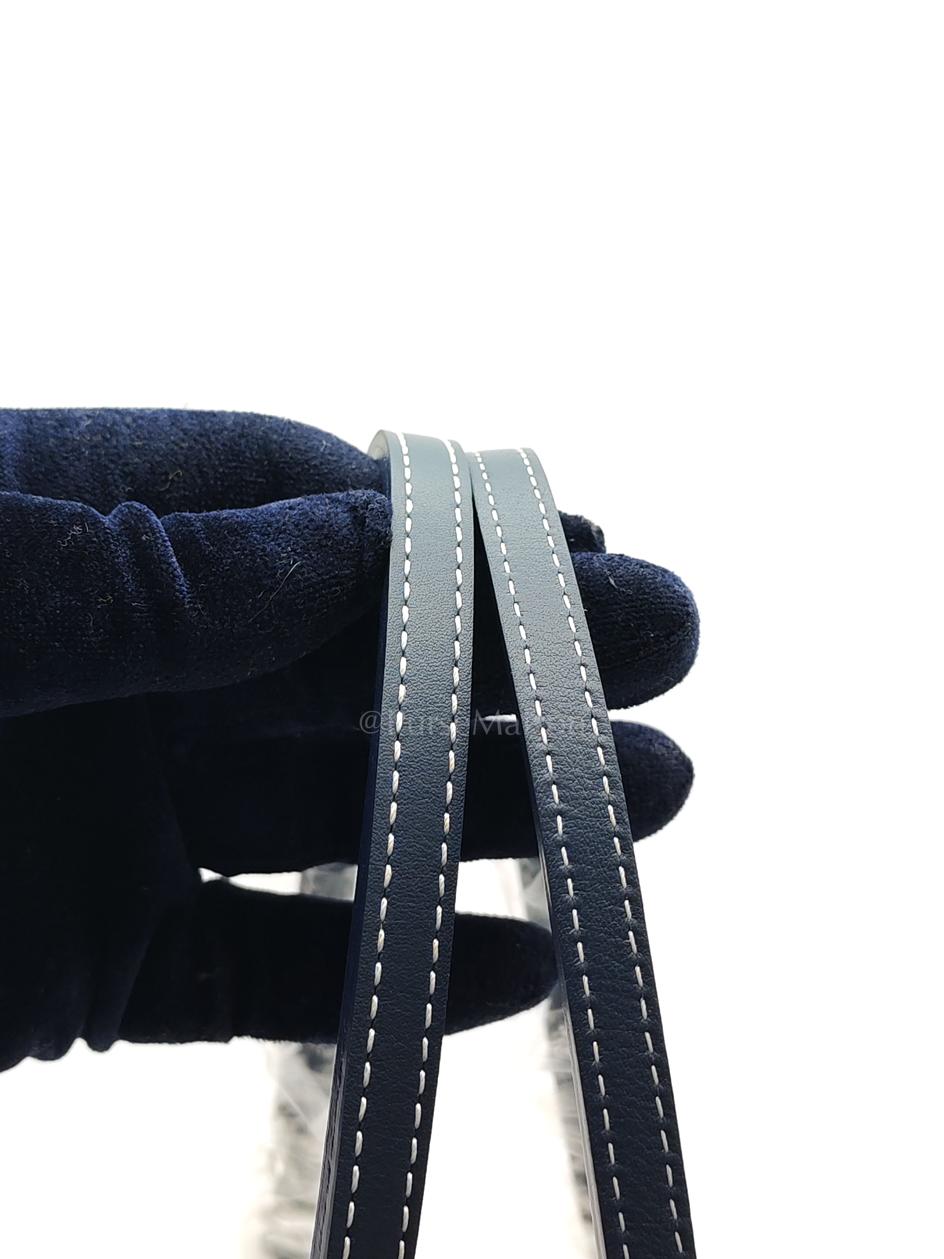 Mini Anjou Tote Bag in Navy Blue Goyardine Canvas with Croc Universal Clip Charm | Purse Maison Luxury Bags Shop