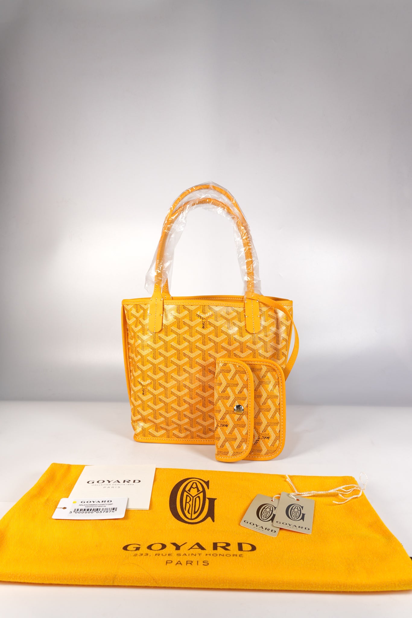 Mini Anjou Yellow in Goyardine Canvas | Purse Maison Luxury Bags Shop