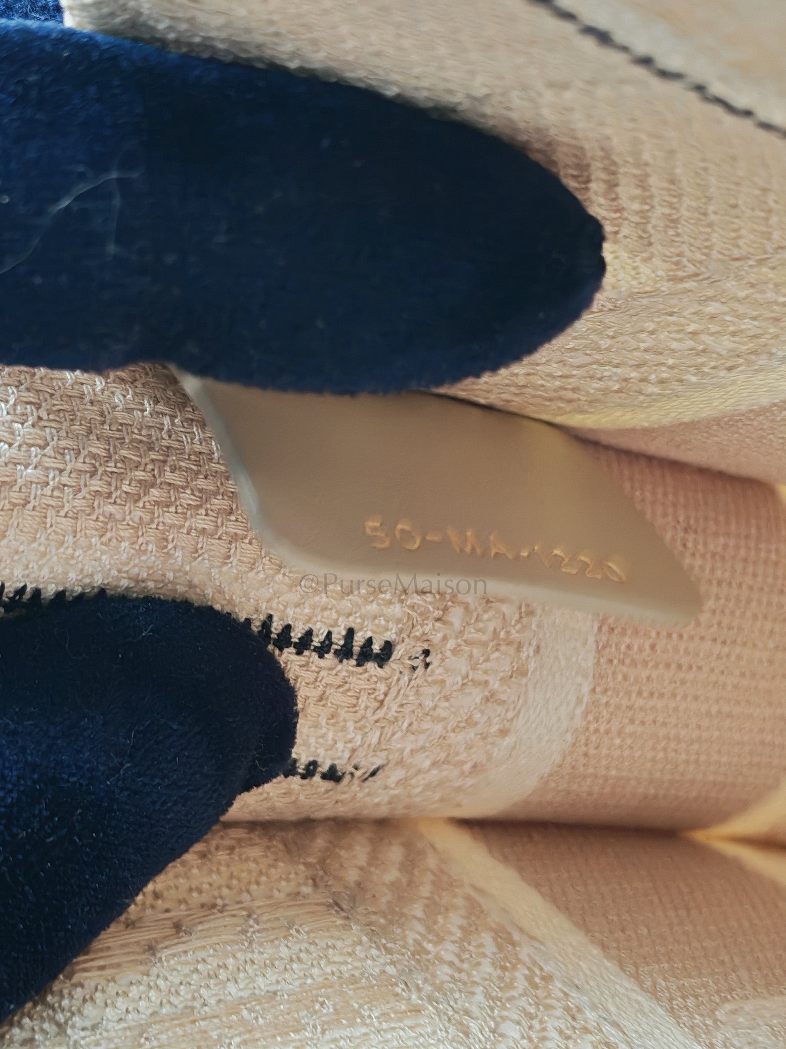 Mini Book Tote in Beige Embroidered Canvas | Purse Maison Luxury Bags Shop