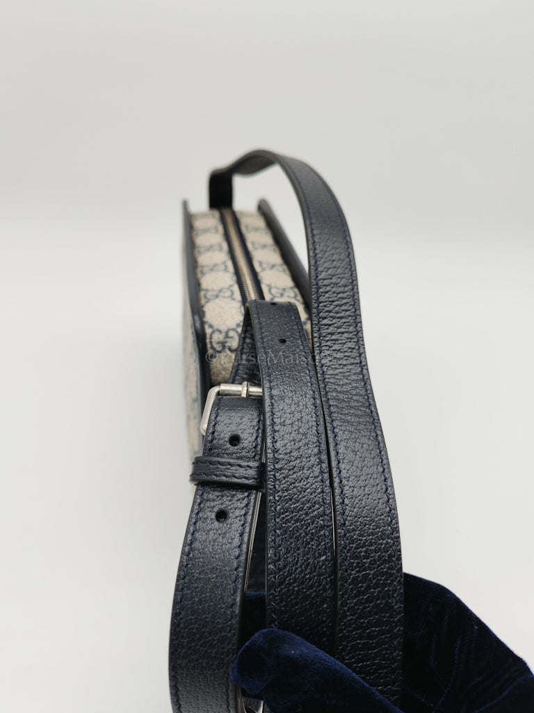 Mini Camera Bag in Blue GG Supreme Canvas | Purse Maison Luxury Bags Shop