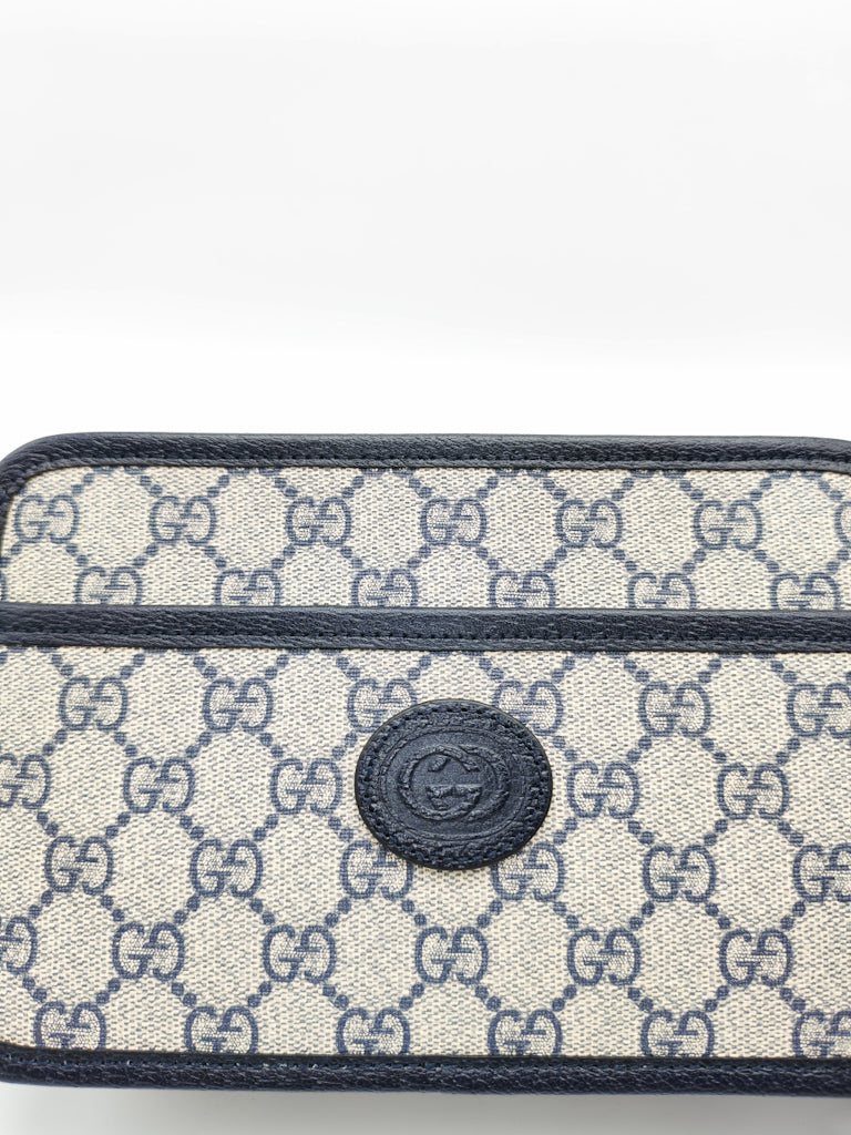 Mini Camera Bag in Blue GG Supreme Canvas | Purse Maison Luxury Bags Shop