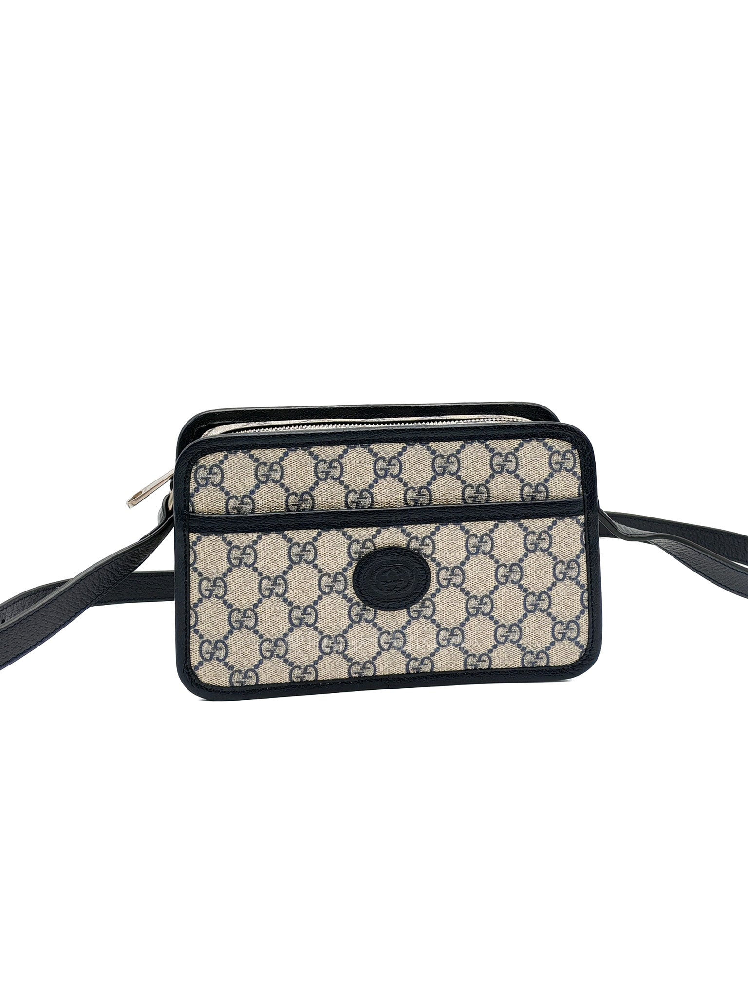 Mini Camera Bag in Blue GG Supreme Canvas | Purse Maison Luxury Bags Shop