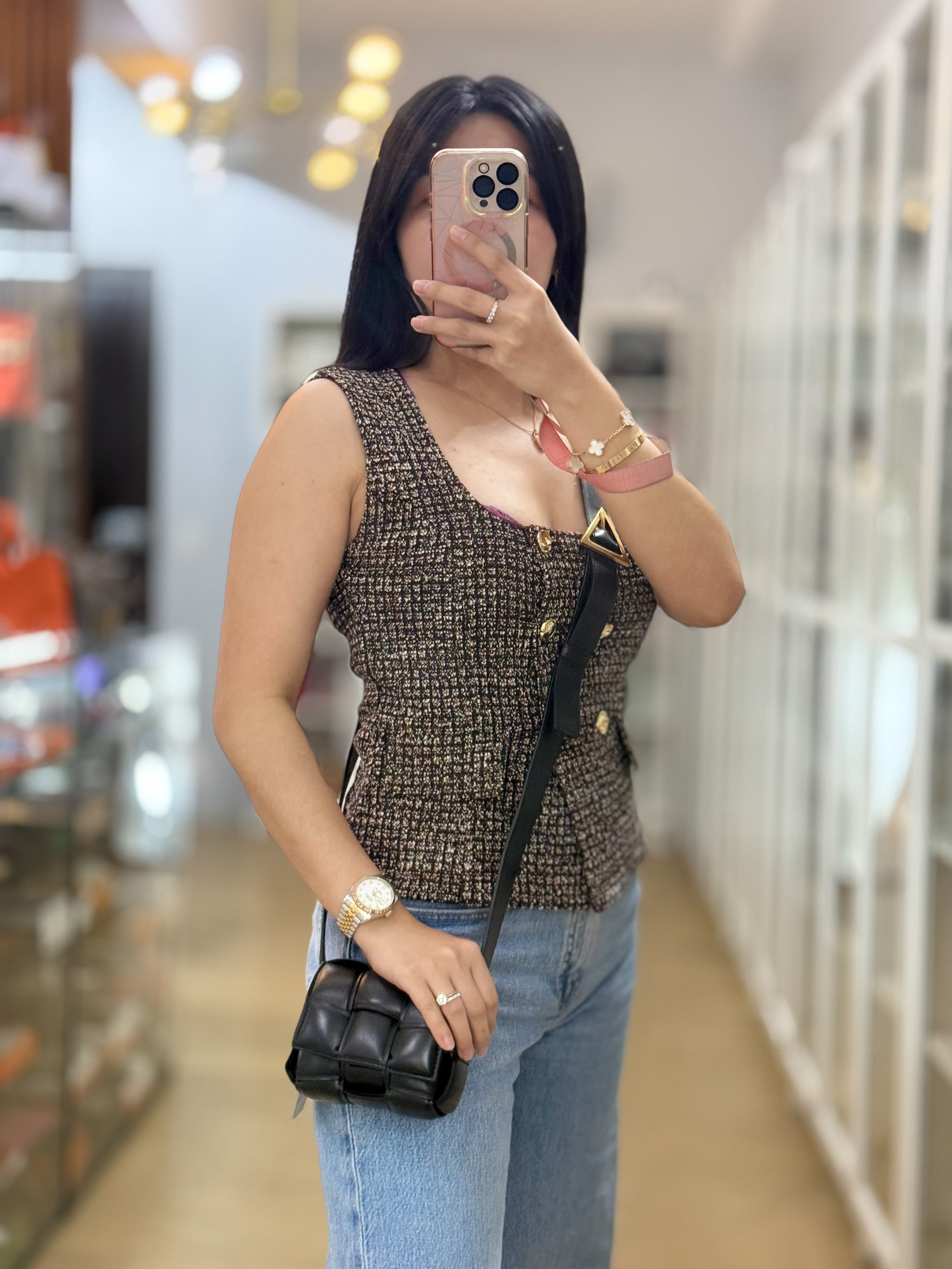 Mini Candy Padded Cassette in Black | Purse Maison Luxury Bags Shop