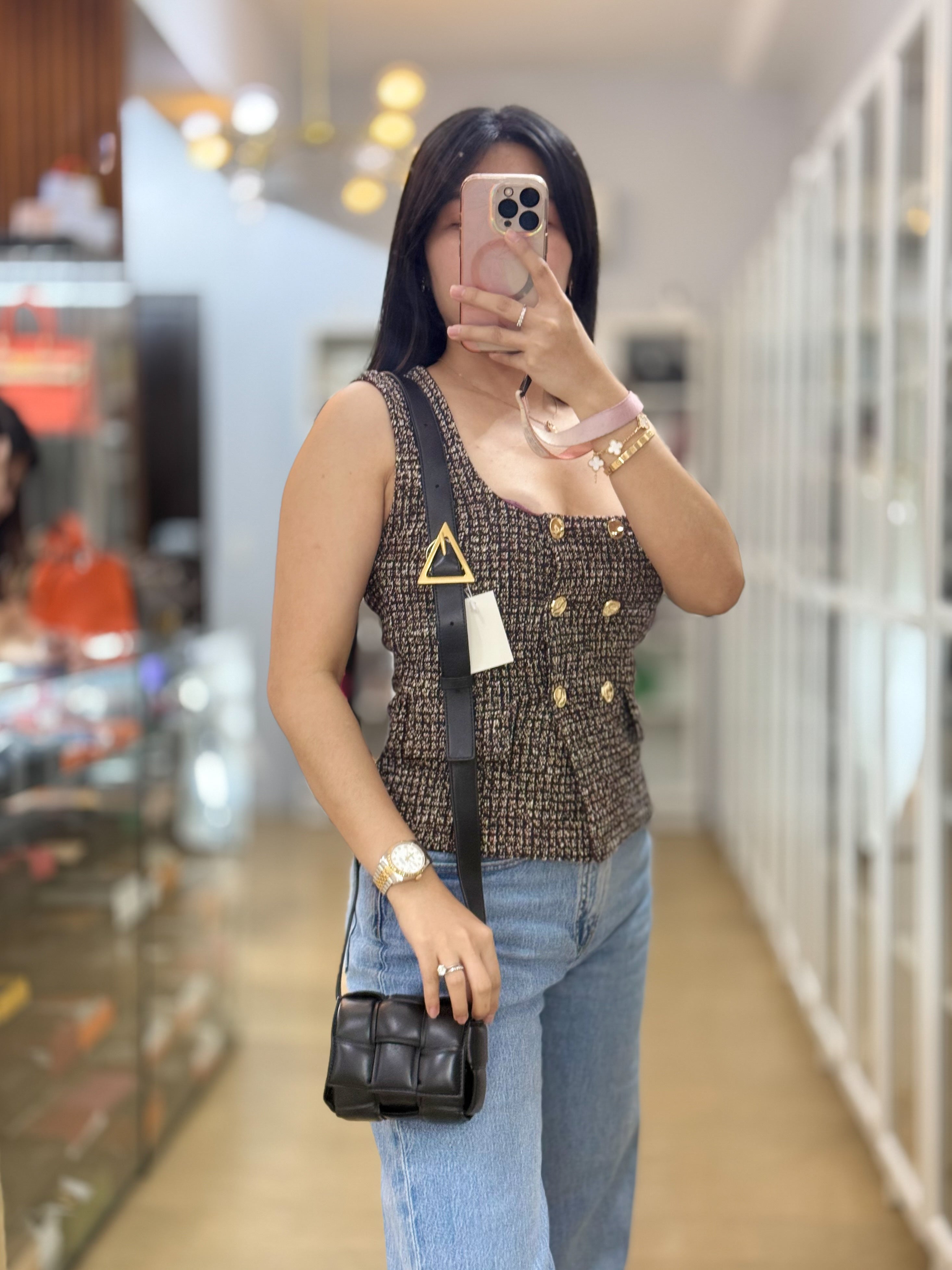 Mini Candy Padded Cassette in Black | Purse Maison Luxury Bags Shop