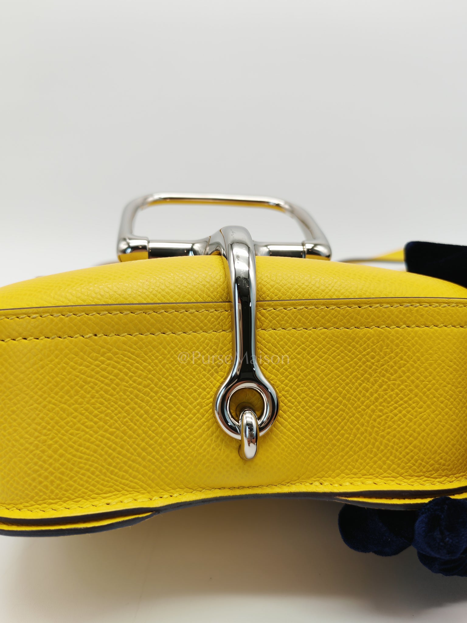 Mini Della Cavalleria Jaune de Naples Epsom Leather and Palladium Hardware Stamp U (2022) | Purse Maison Luxury Bags Shop