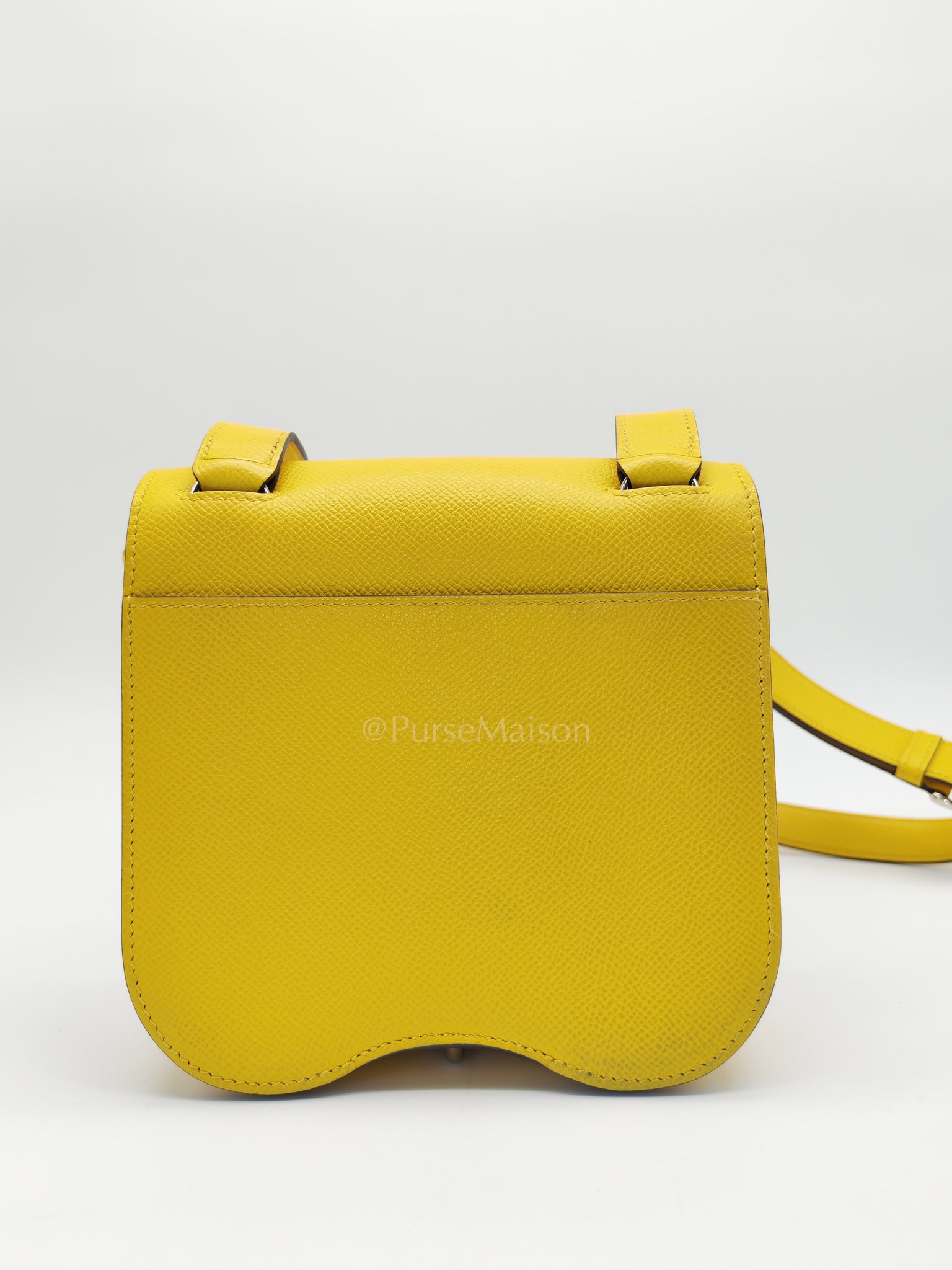 Mini Della Cavalleria Jaune de Naples Epsom Leather and Palladium Hardware Stamp U (2022) | Purse Maison Luxury Bags Shop