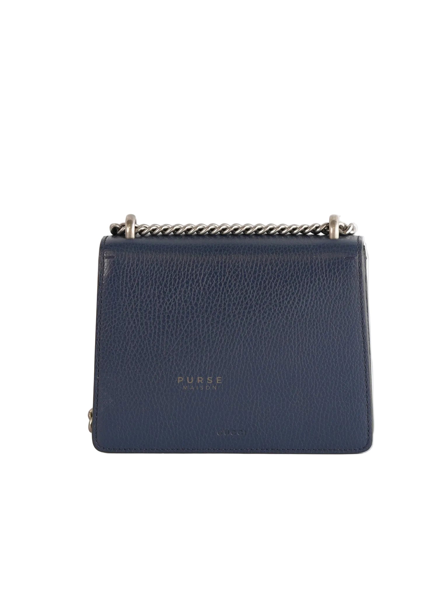 Mini Dionysus Dollar Crystal in Navy Blue Calfskin Leather | Purse Maison Luxury Bags Shop