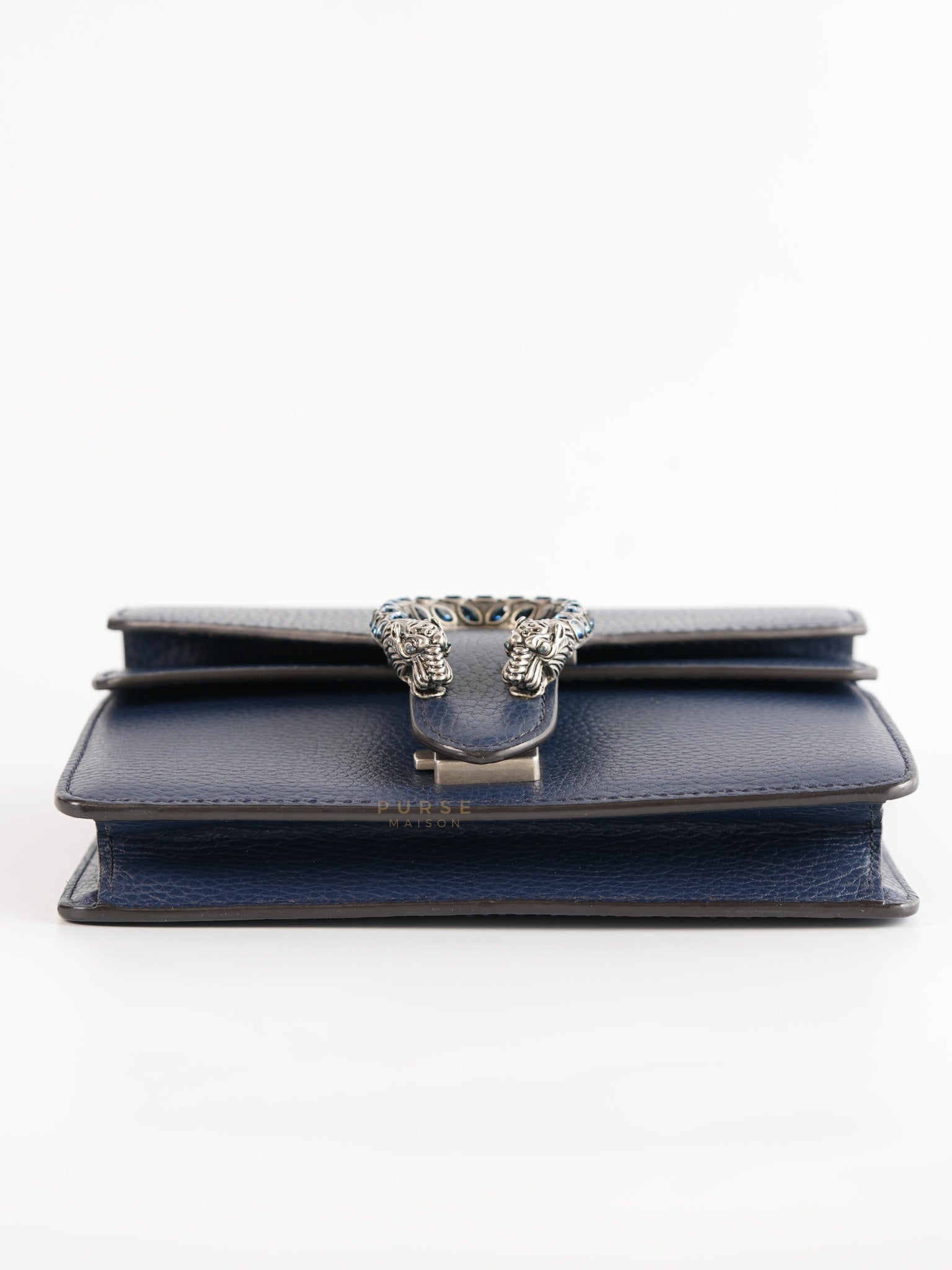 Mini Dionysus Dollar Crystal in Navy Blue Calfskin Leather | Purse Maison Luxury Bags Shop