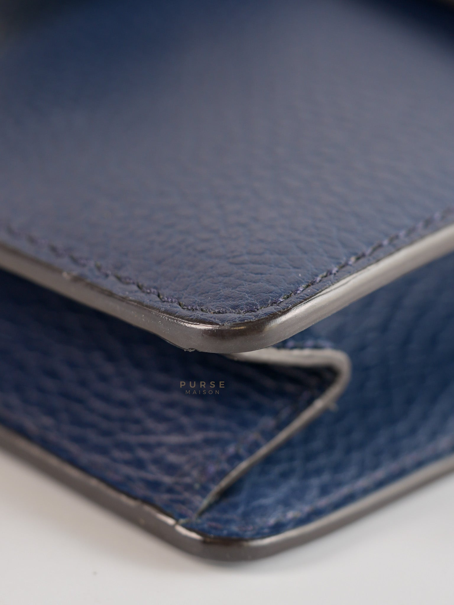 Mini Dionysus Dollar Crystal in Navy Blue Calfskin Leather | Purse Maison Luxury Bags Shop