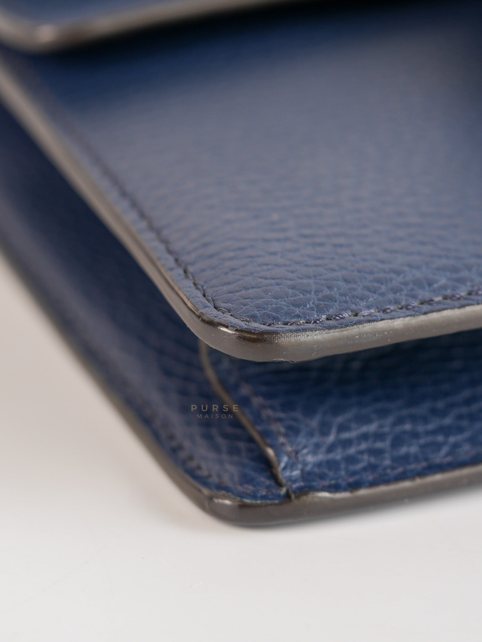 Mini Dionysus Dollar Crystal in Navy Blue Calfskin Leather | Purse Maison Luxury Bags Shop