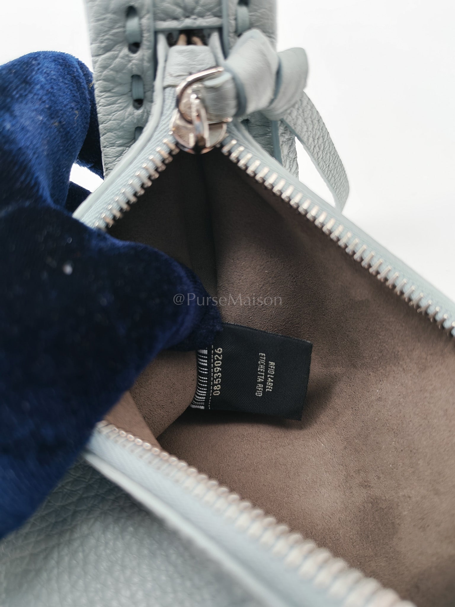 Mini Fendessence Cuoio Romano Leather in Light Blue Shoulder Bag | Purse Maison Luxury Bags Shop