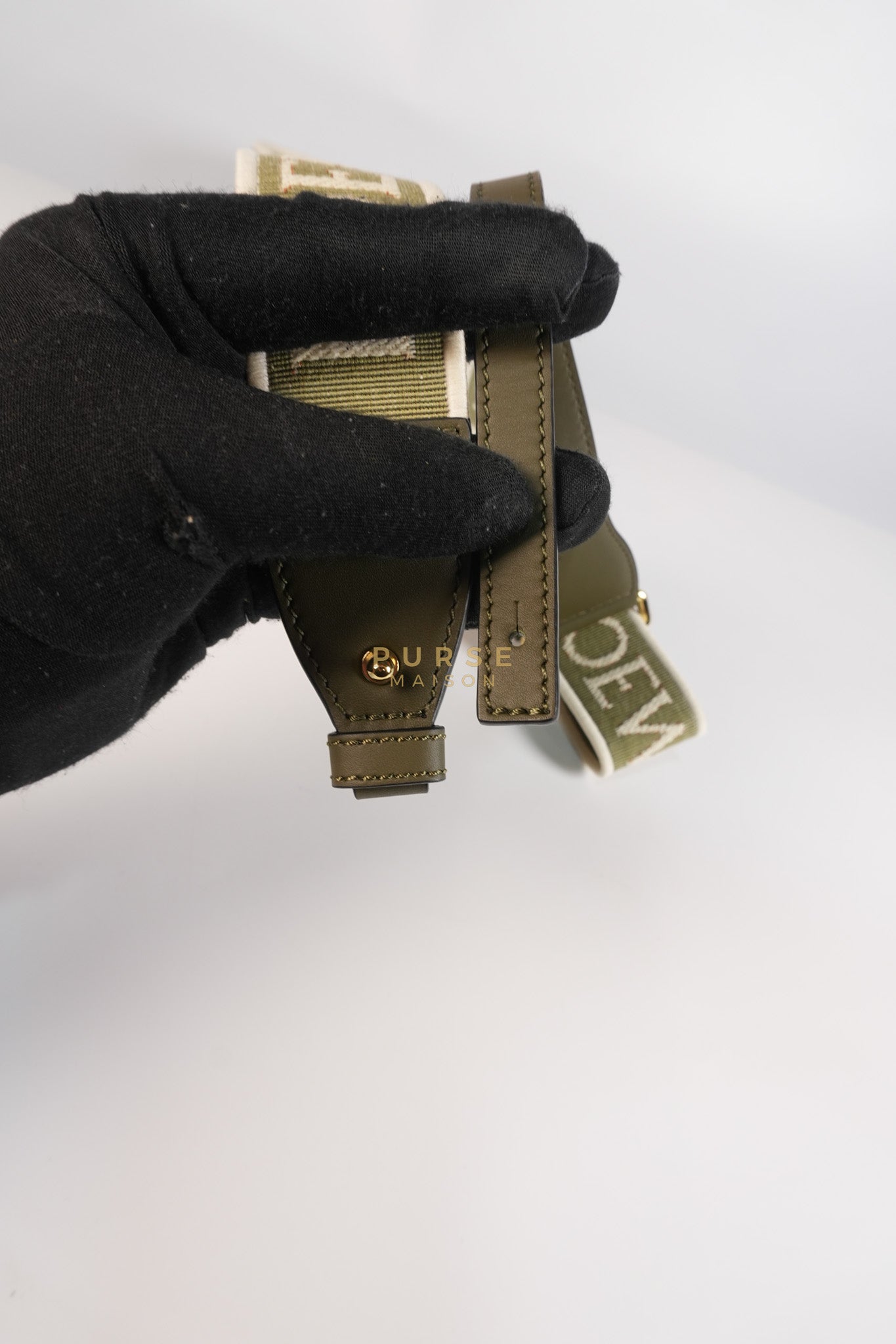 Mini Gate Bag in Army Green Smooth Calfskin Leather | Purse Maison Luxury Bags Shop