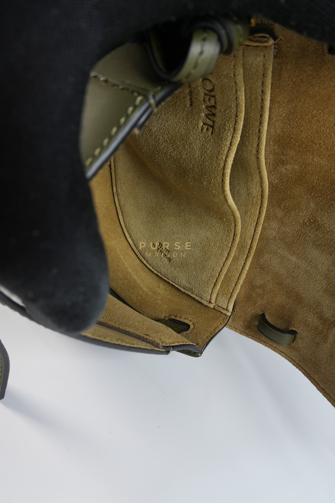 Mini Gate Bag in Army Green Smooth Calfskin Leather | Purse Maison Luxury Bags Shop