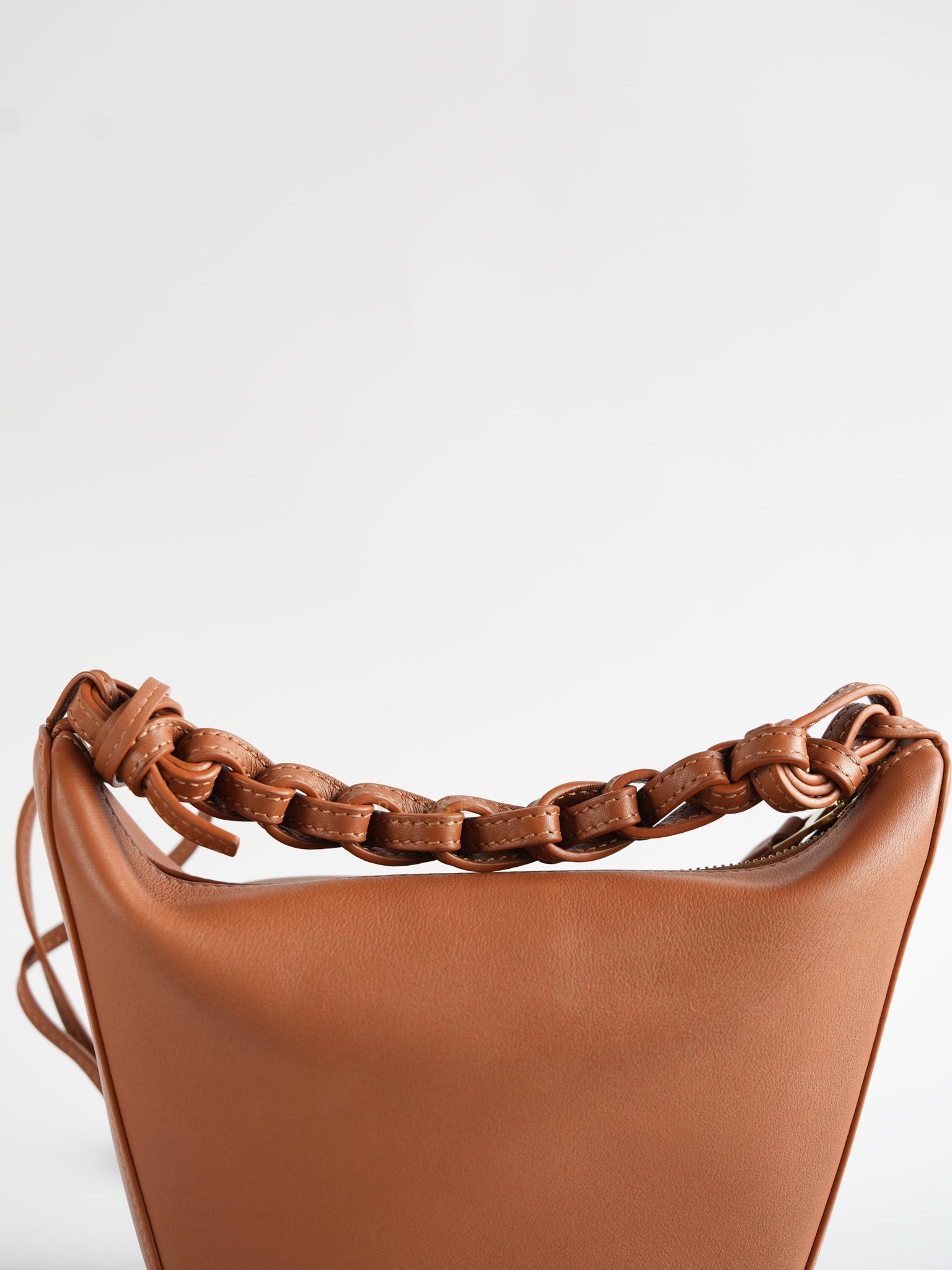Mini Hammock Hobo Bag in Classic Tan Calfskin Leather | Purse Maison Luxury Bags Shop