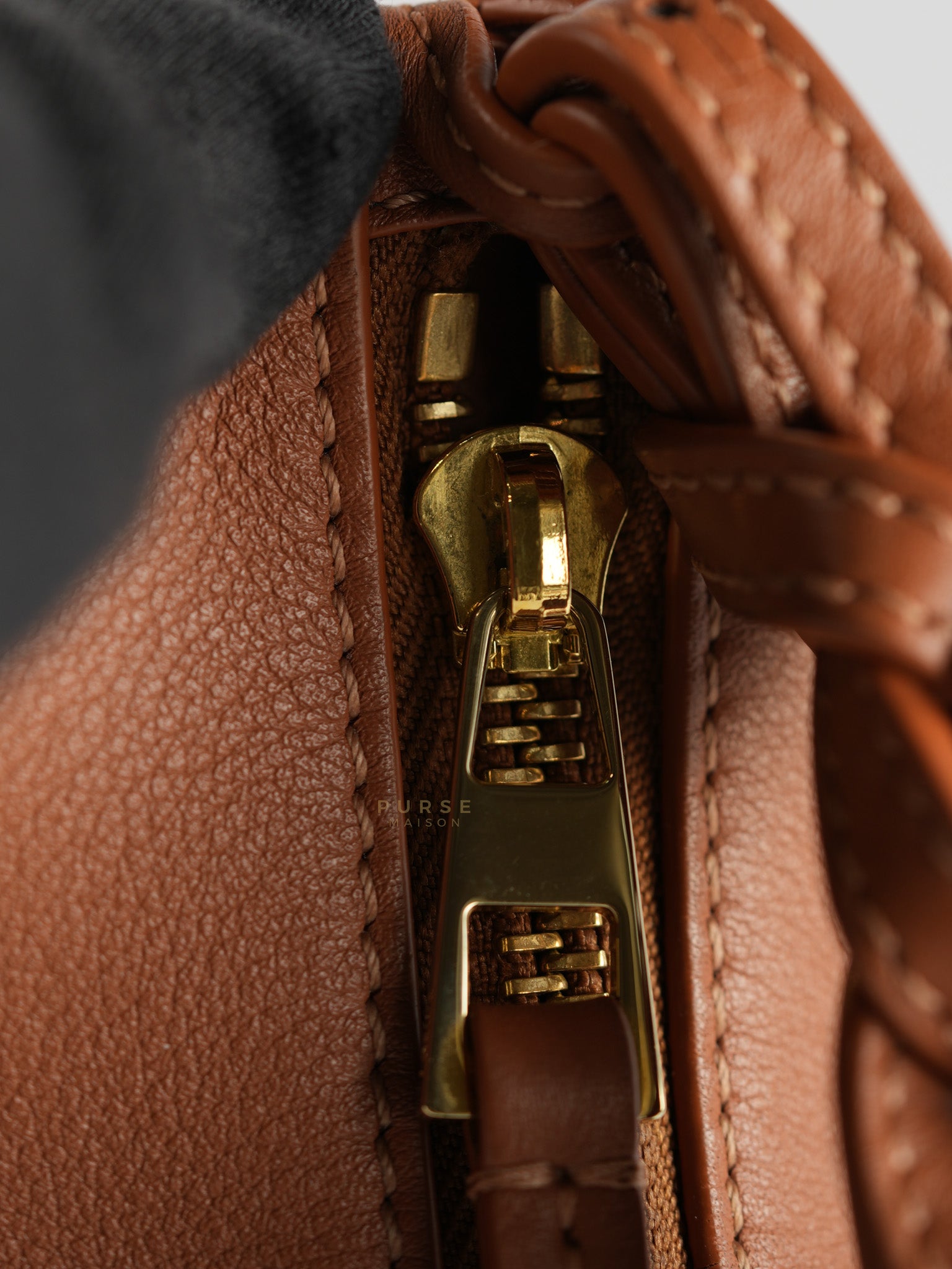 Mini Hammock Hobo Bag in Classic Tan Calfskin Leather | Purse Maison Luxury Bags Shop