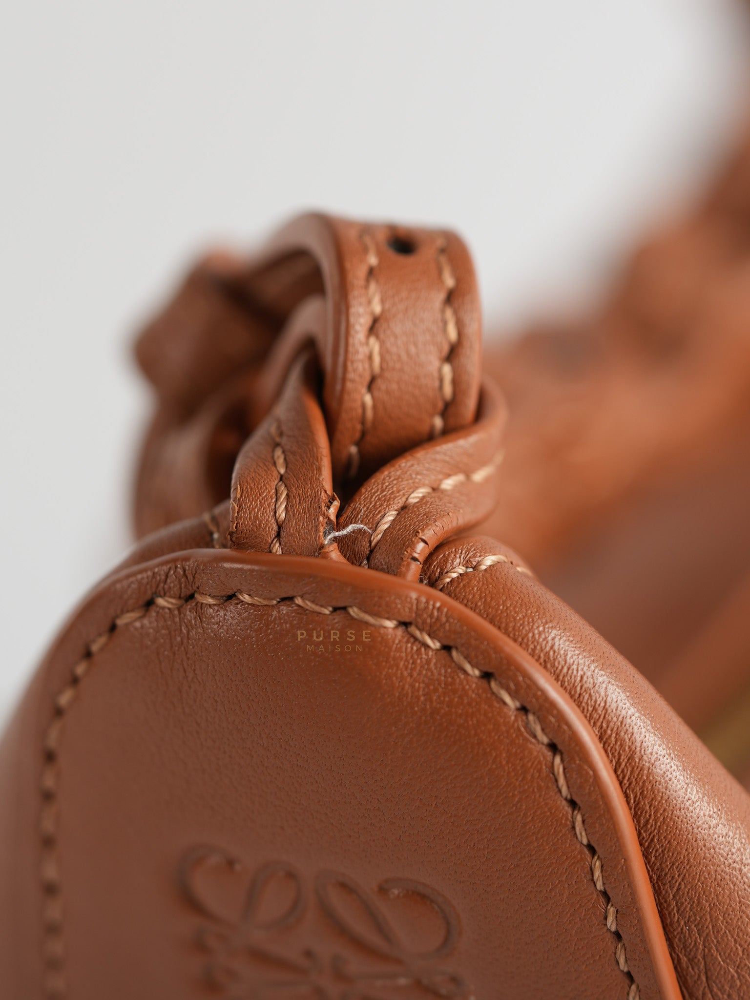 Mini Hammock Hobo Bag in Classic Tan Calfskin Leather | Purse Maison Luxury Bags Shop