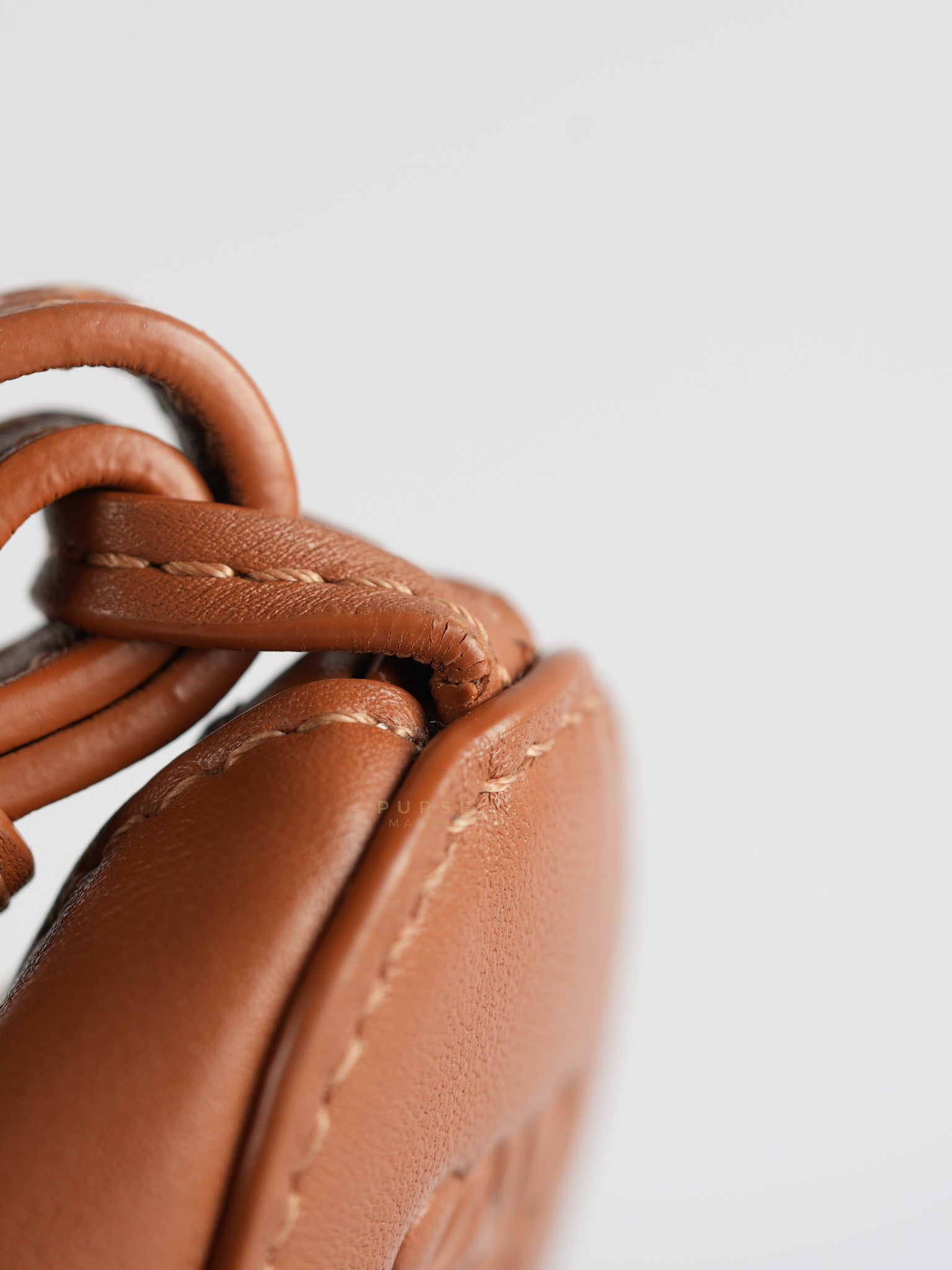 Mini Hammock Hobo Bag in Classic Tan Calfskin Leather | Purse Maison Luxury Bags Shop