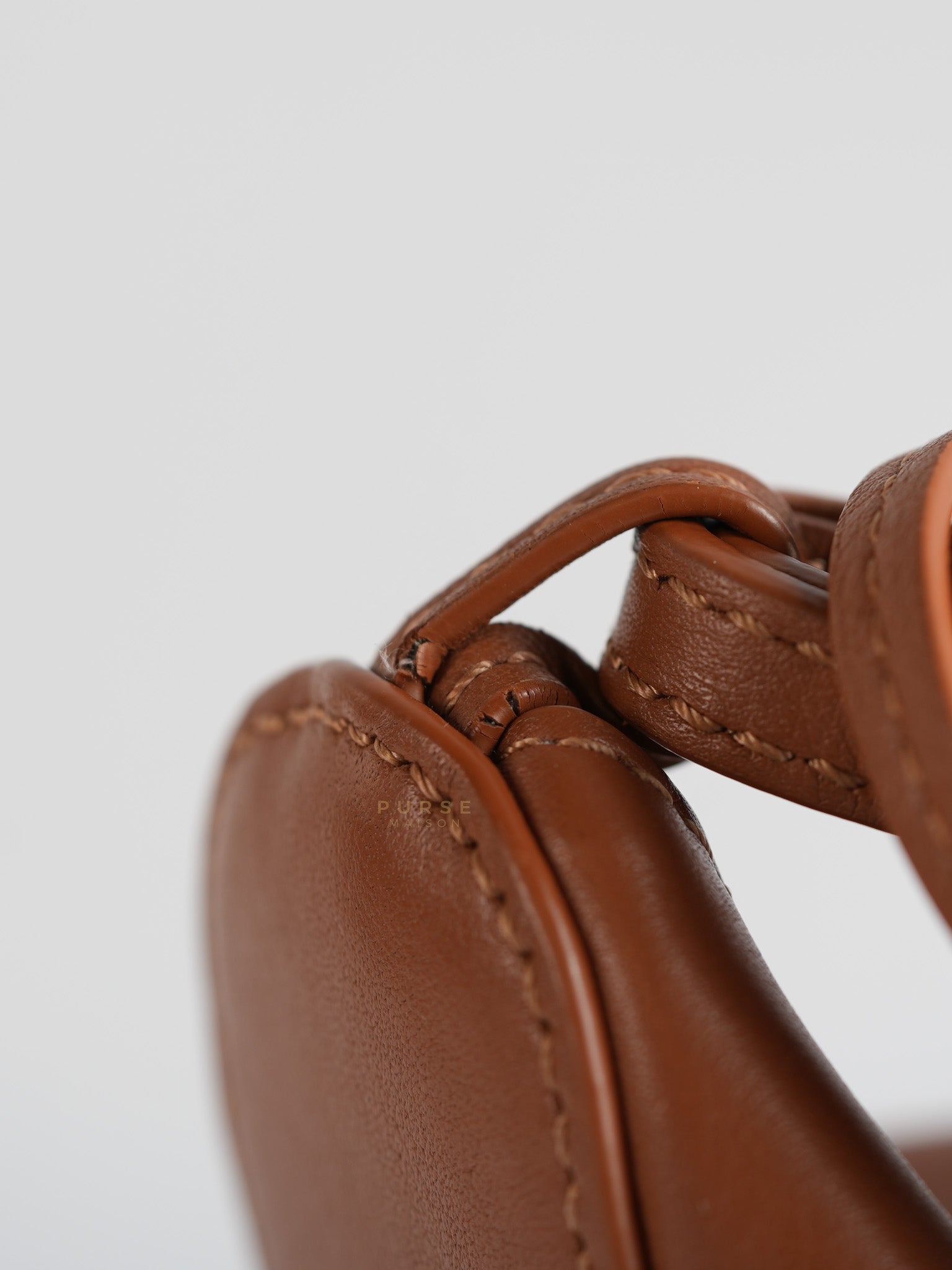 Mini Hammock Hobo Bag in Classic Tan Calfskin Leather | Purse Maison Luxury Bags Shop
