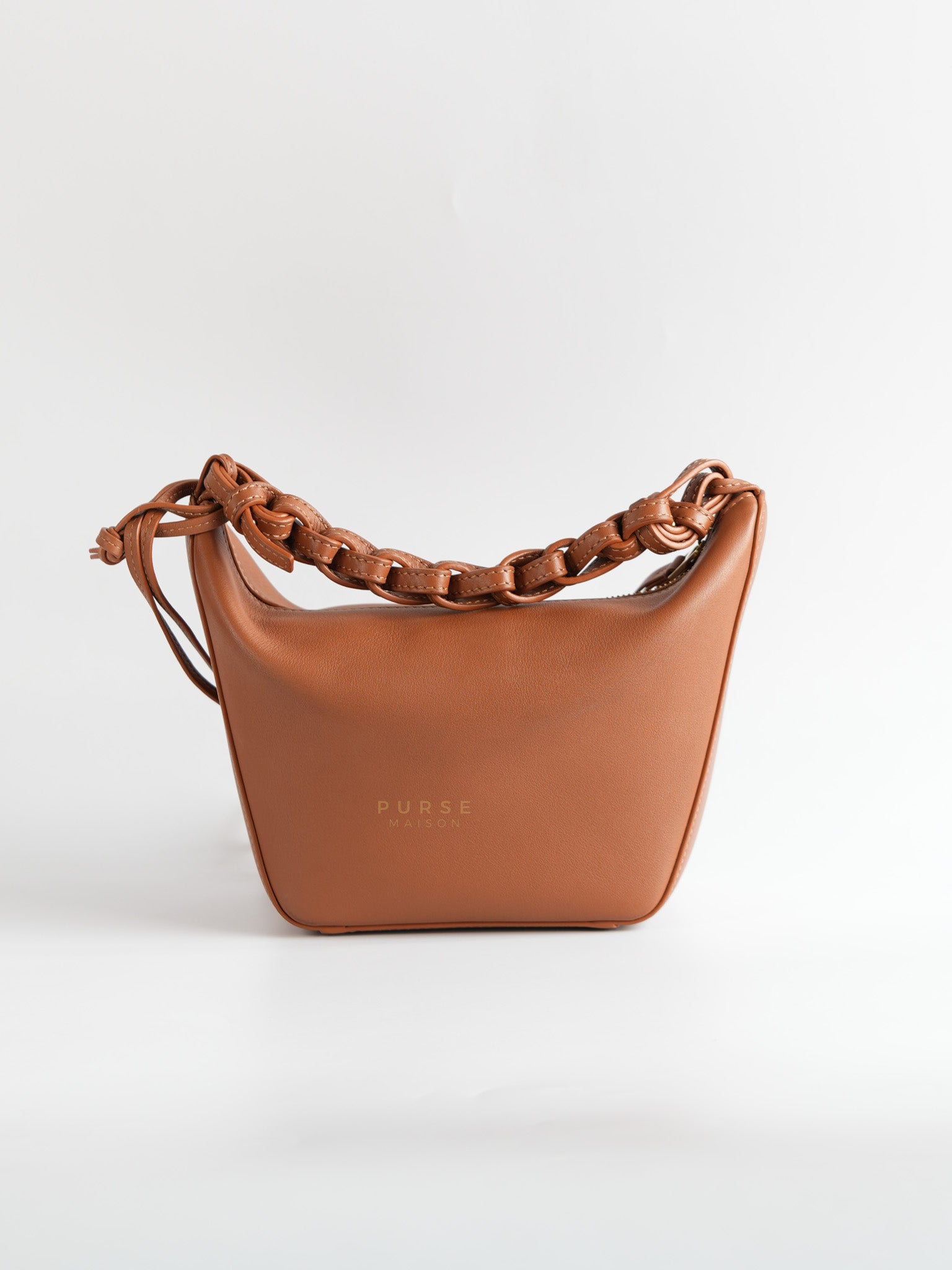 Mini Hammock Hobo Bag in Classic Tan Calfskin Leather | Purse Maison Luxury Bags Shop