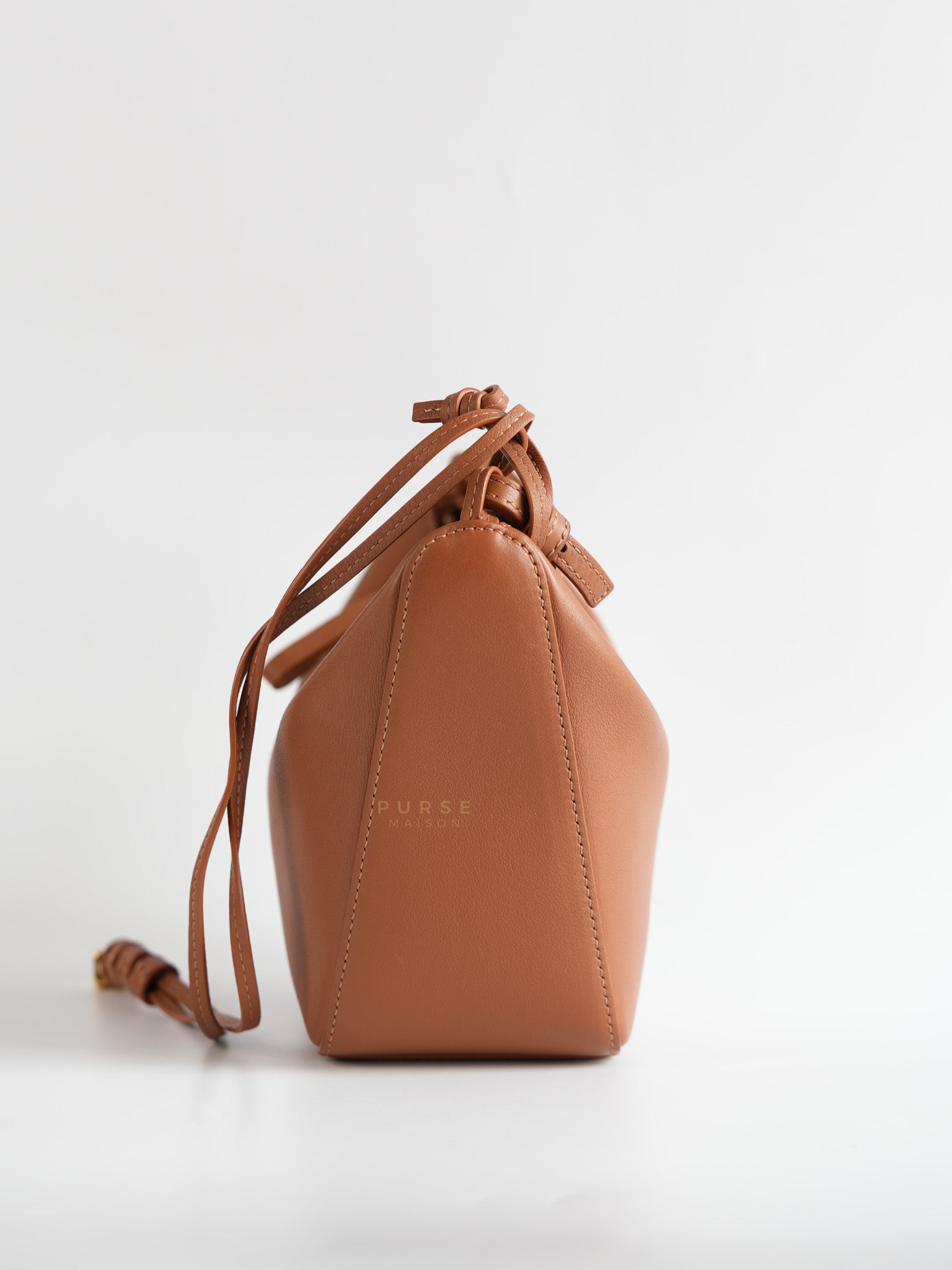 Mini Hammock Hobo Bag in Classic Tan Calfskin Leather | Purse Maison Luxury Bags Shop