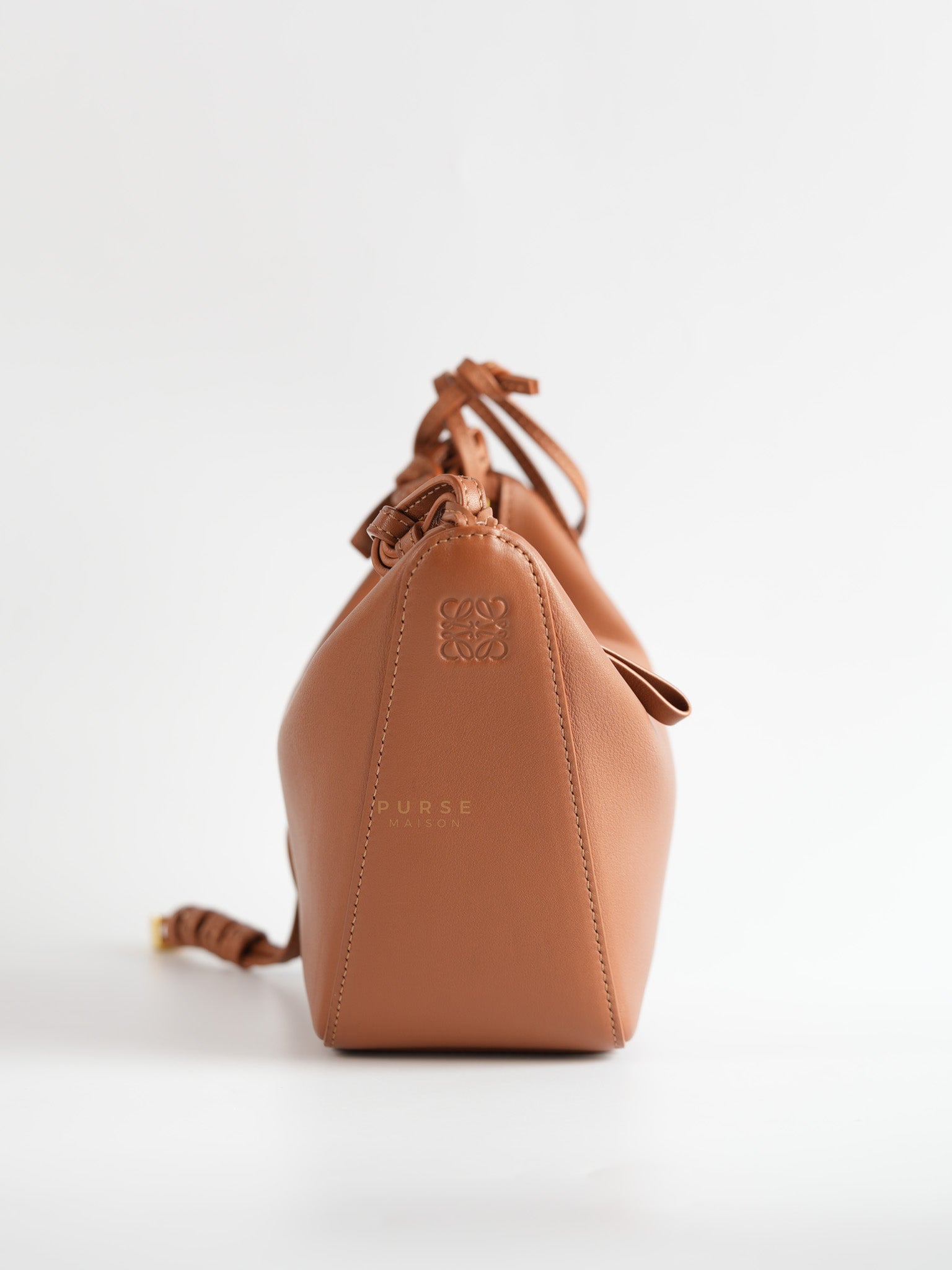 Mini Hammock Hobo Bag in Classic Tan Calfskin Leather | Purse Maison Luxury Bags Shop