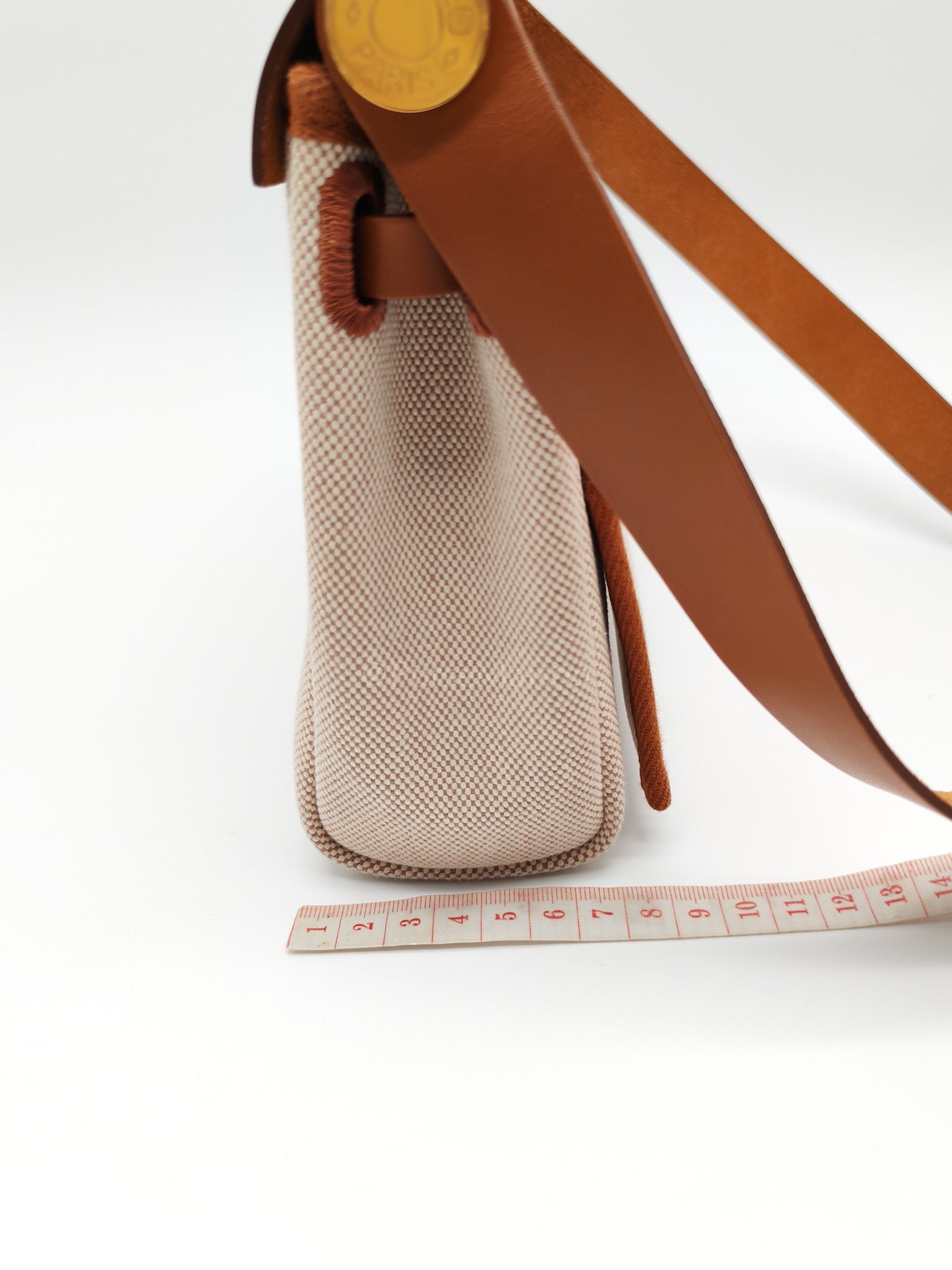 Mini Herbag 20 in Ecru Beige Canvas Gold Hardware Stamp K(2025) | Purse Maison Luxury Bags Shop