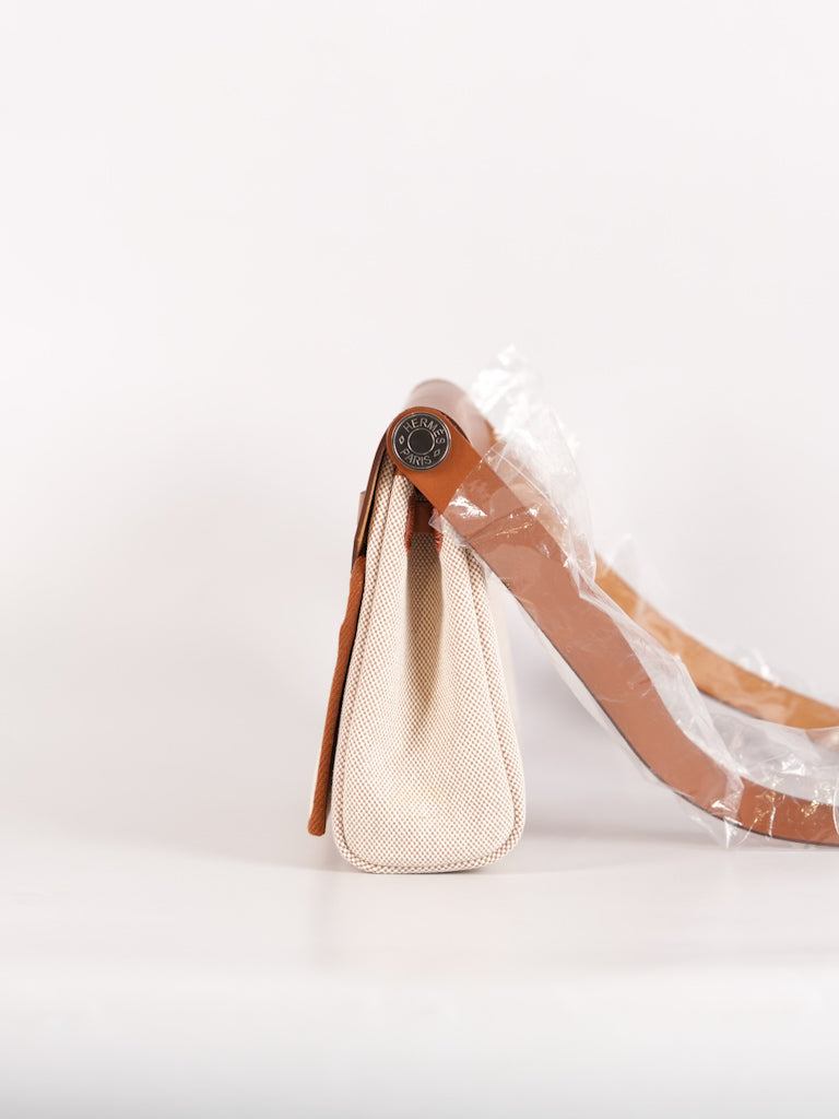 Mini Herbag Beige Ecru Fauve and Palladium Hardware Stamp K (2025) | Purse Maison Luxury Bags Shop