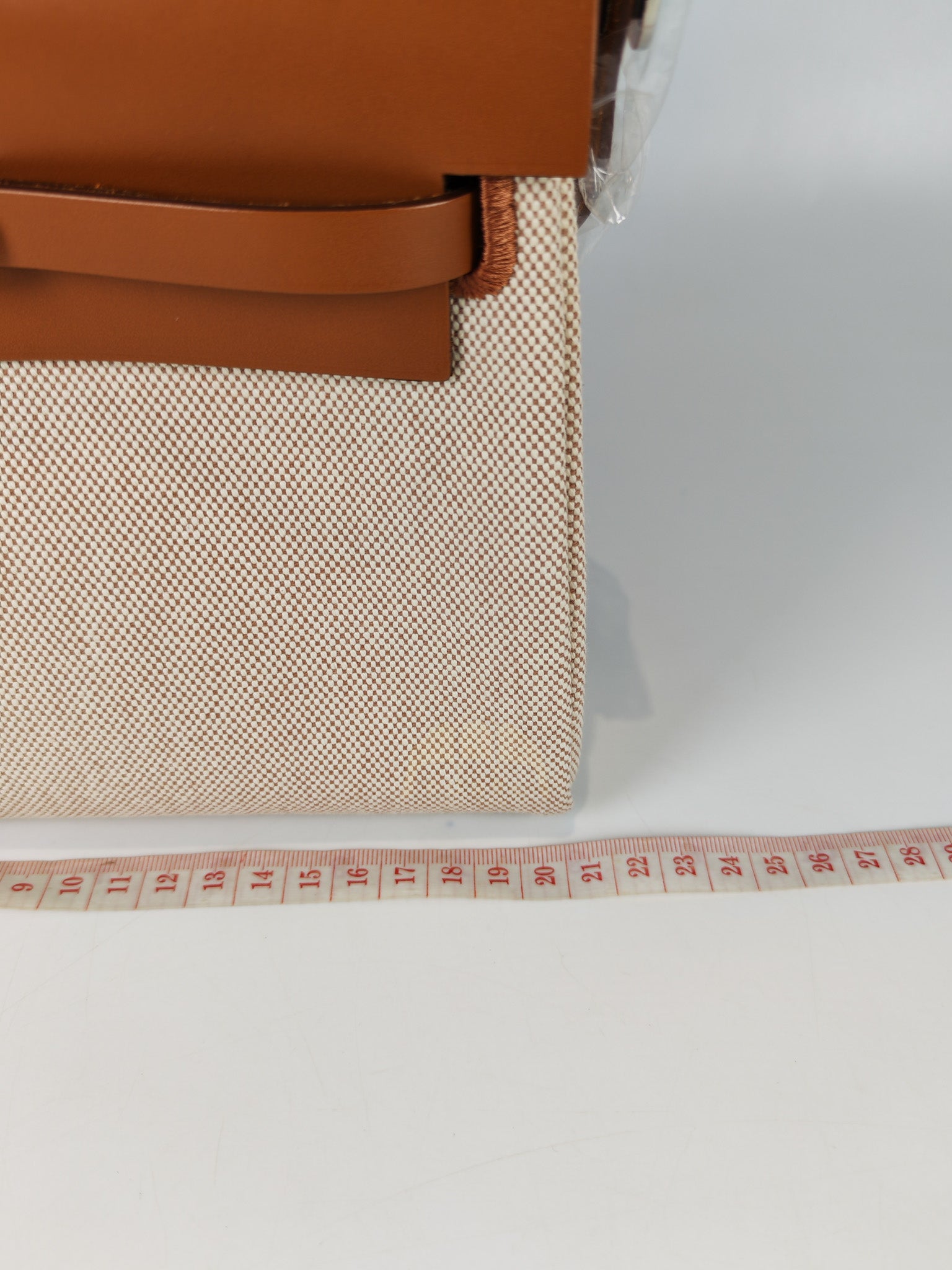 Mini Herbag Beige Leather Canvas and Palladium Hardware Stamp K (2025) | Purse Maison Luxury Bags Shop