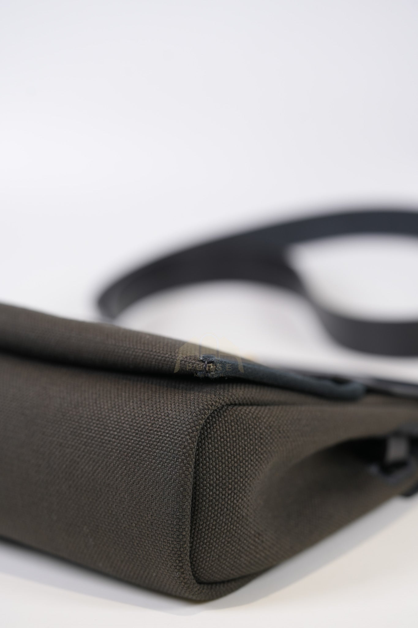 Mini Herbag in Black Military Toile Canvas & Gold Hardware Stamp K (2025) | Purse Maison Luxury Bags Shop