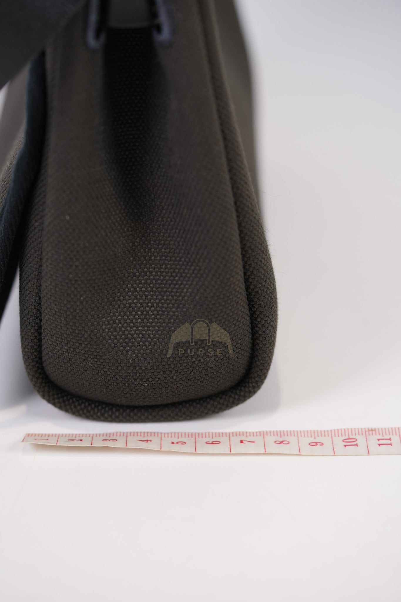 Mini Herbag in Black Military Toile Canvas & Gold Hardware Stamp K (2025) | Purse Maison Luxury Bags Shop