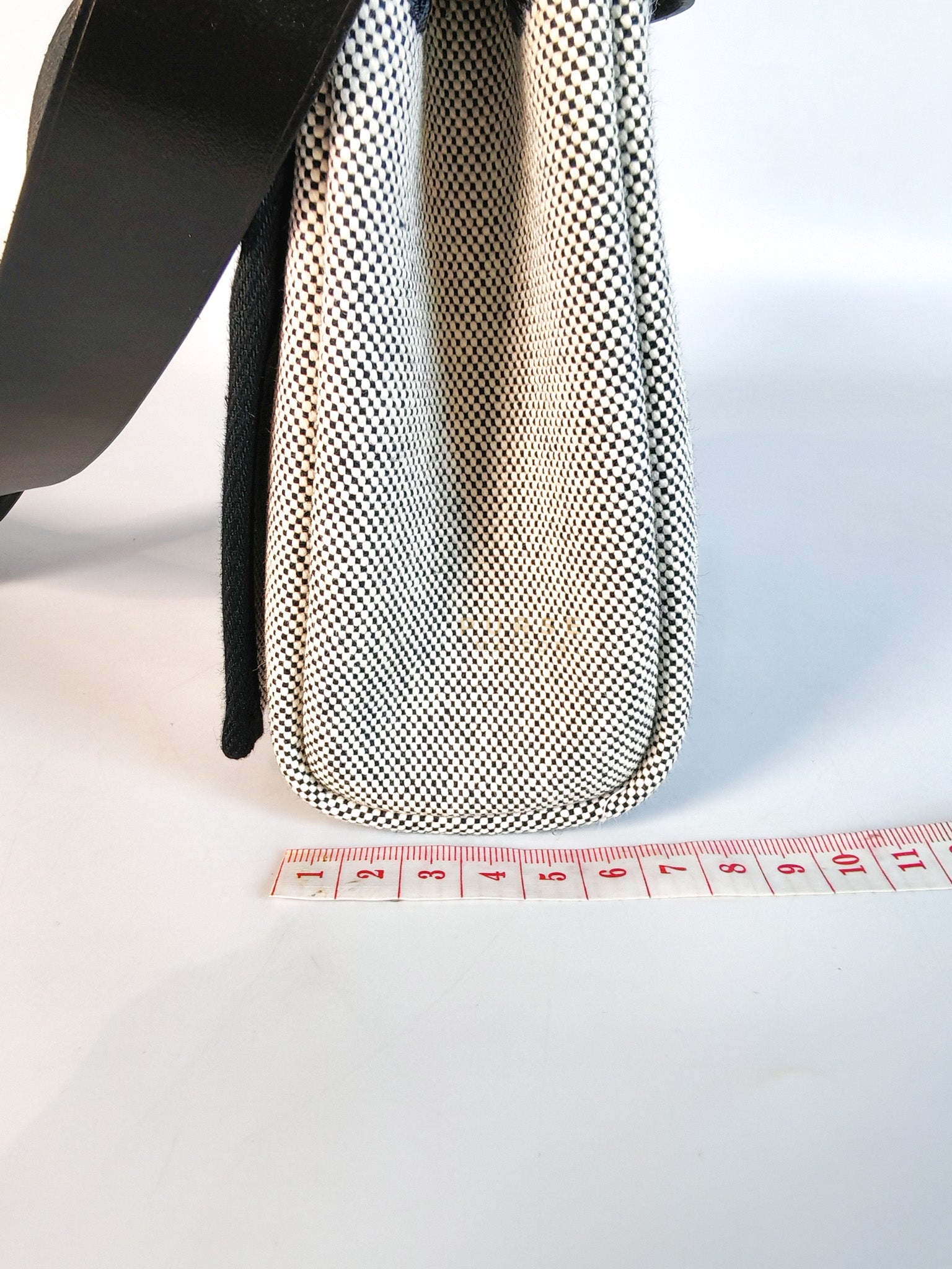 Mini Herbag Zip 20 in Black Leather Canvas and Palladium Hardware Stamp K (2025) | Purse Maison Luxury Bags Shop