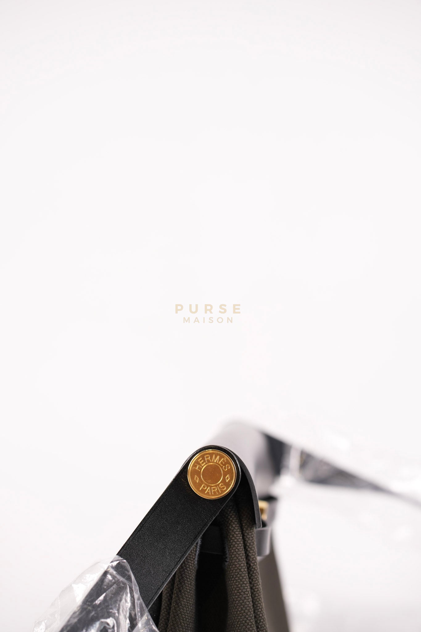 Mini Herbag Zip 20 in Black (Noir) Dark Bronze Canvas Gold Hardware Stamp K (2025) | Purse Maison Luxury Bags Shop