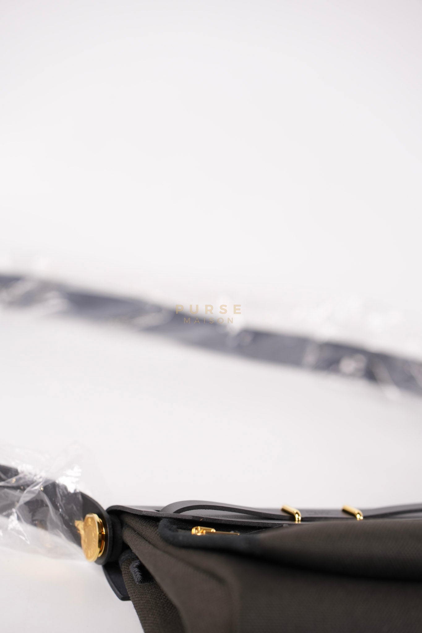 Mini Herbag Zip 20 in Black (Noir) Dark Bronze Canvas Gold Hardware Stamp K (2025) | Purse Maison Luxury Bags Shop