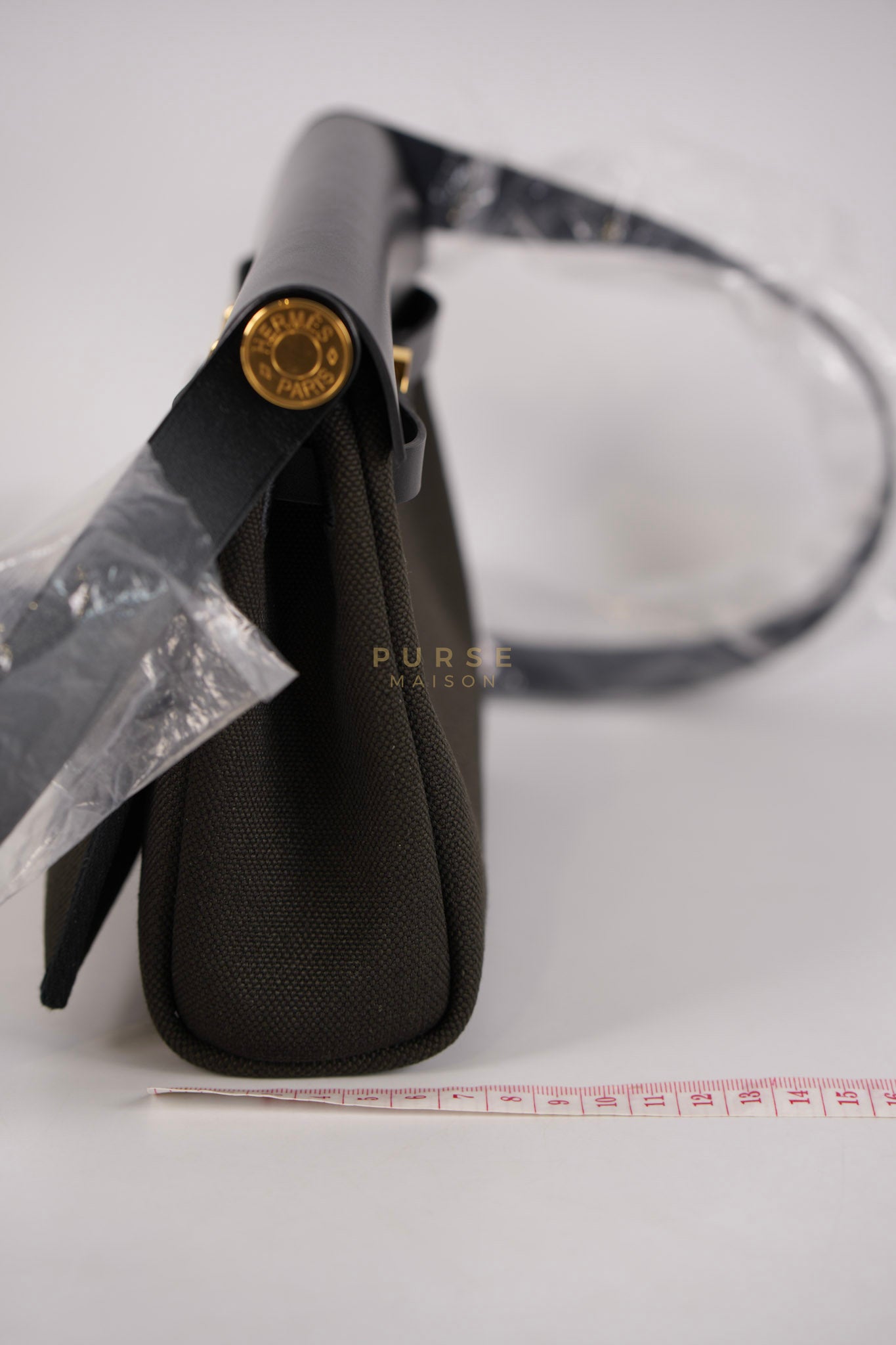 Mini Herbag Zip 20 in Black (Noir) Dark Bronze Canvas Gold Hardware Stamp K (2025) | Purse Maison Luxury Bags Shop