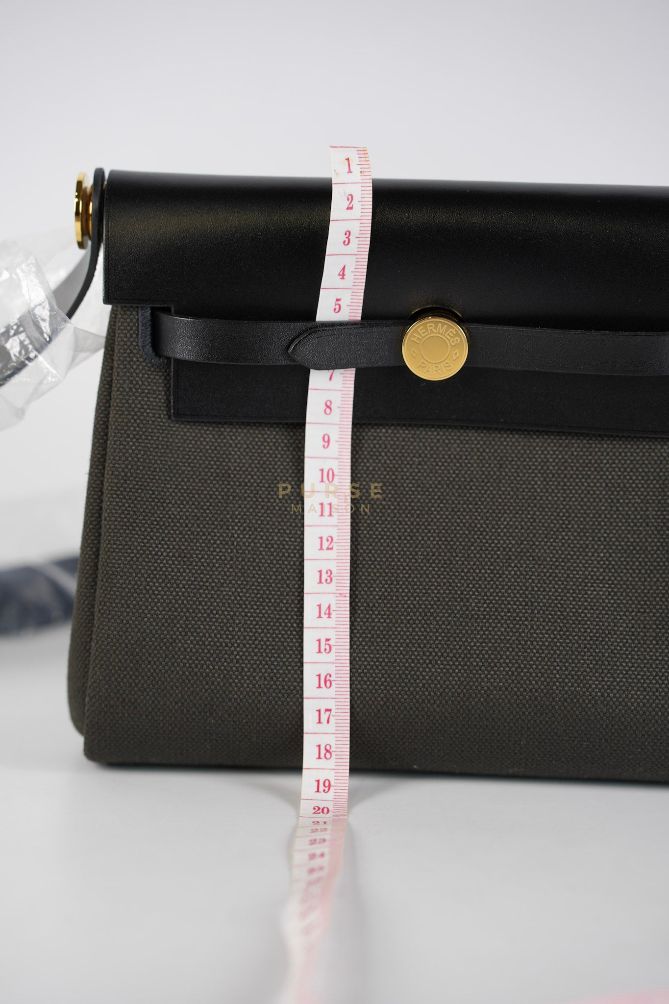 Mini Herbag Zip 20 in Black (Noir) Dark Bronze Canvas Gold Hardware Stamp K (2025) | Purse Maison Luxury Bags Shop