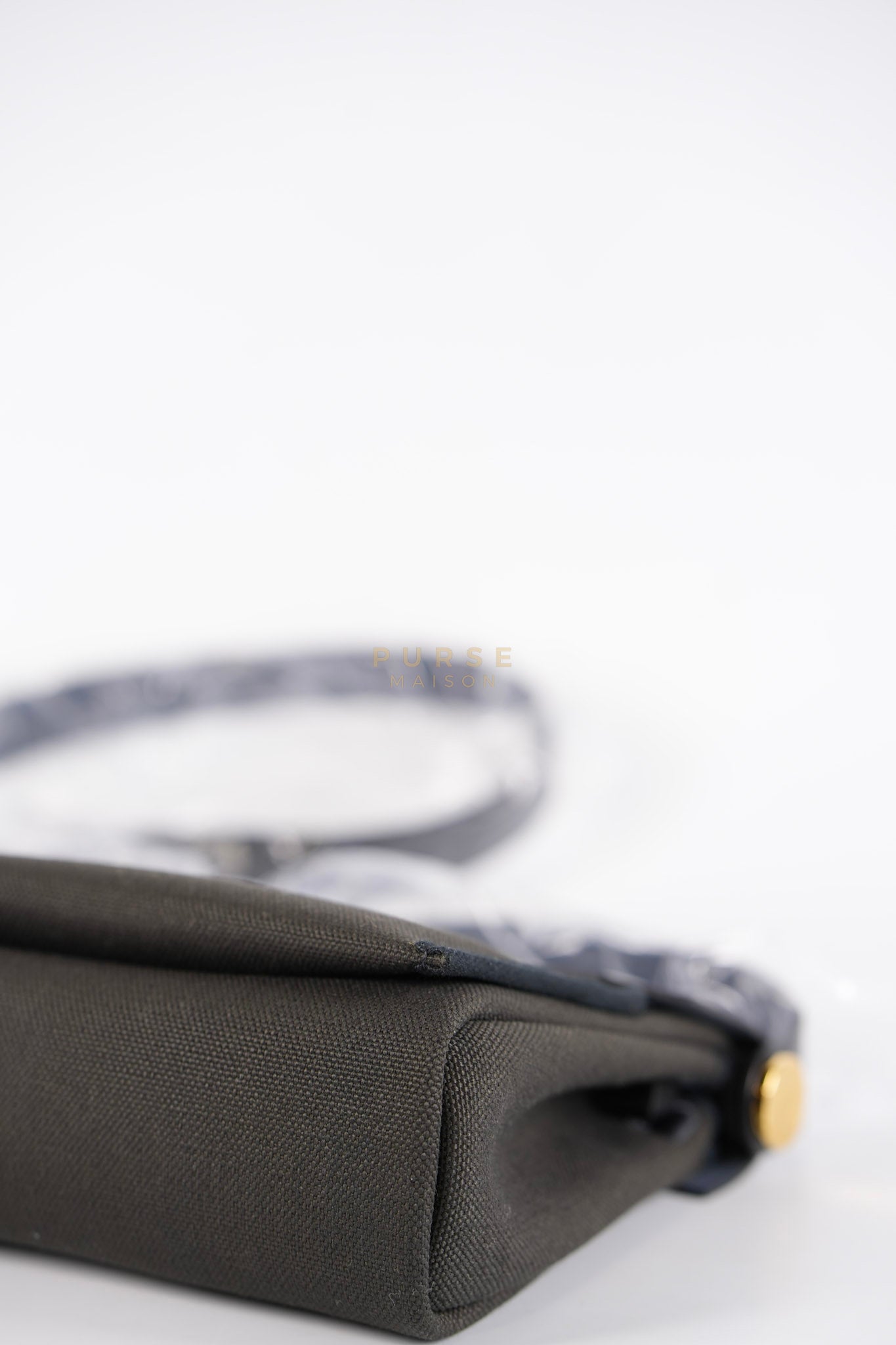 Mini Herbag Zip 20 in Black (Noir) Dark Bronze Canvas Gold Hardware Stamp K (2025) | Purse Maison Luxury Bags Shop