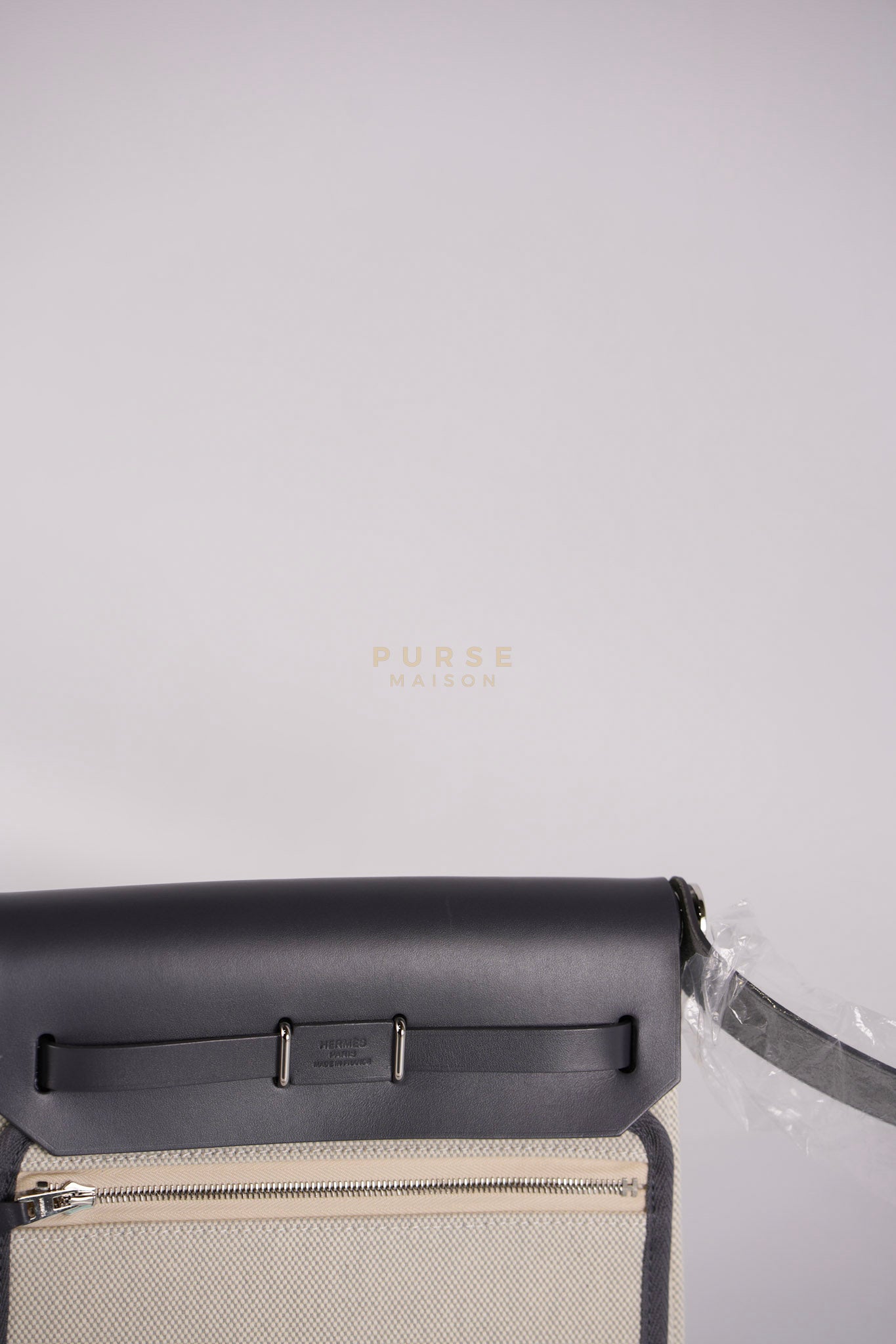 Mini Herbag Zip 20 in Gray and Palladium Hardware Stamp K (2025) | Purse Maison Luxury Bags Shop