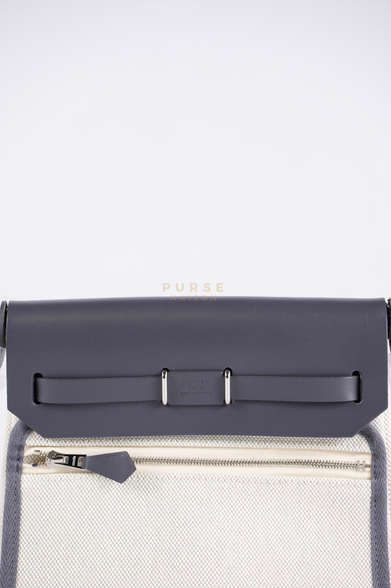 Mini Herbag Zip 20 in Gray and Palladium Hardware Stamp K (2025) | Purse Maison Luxury Bags Shop