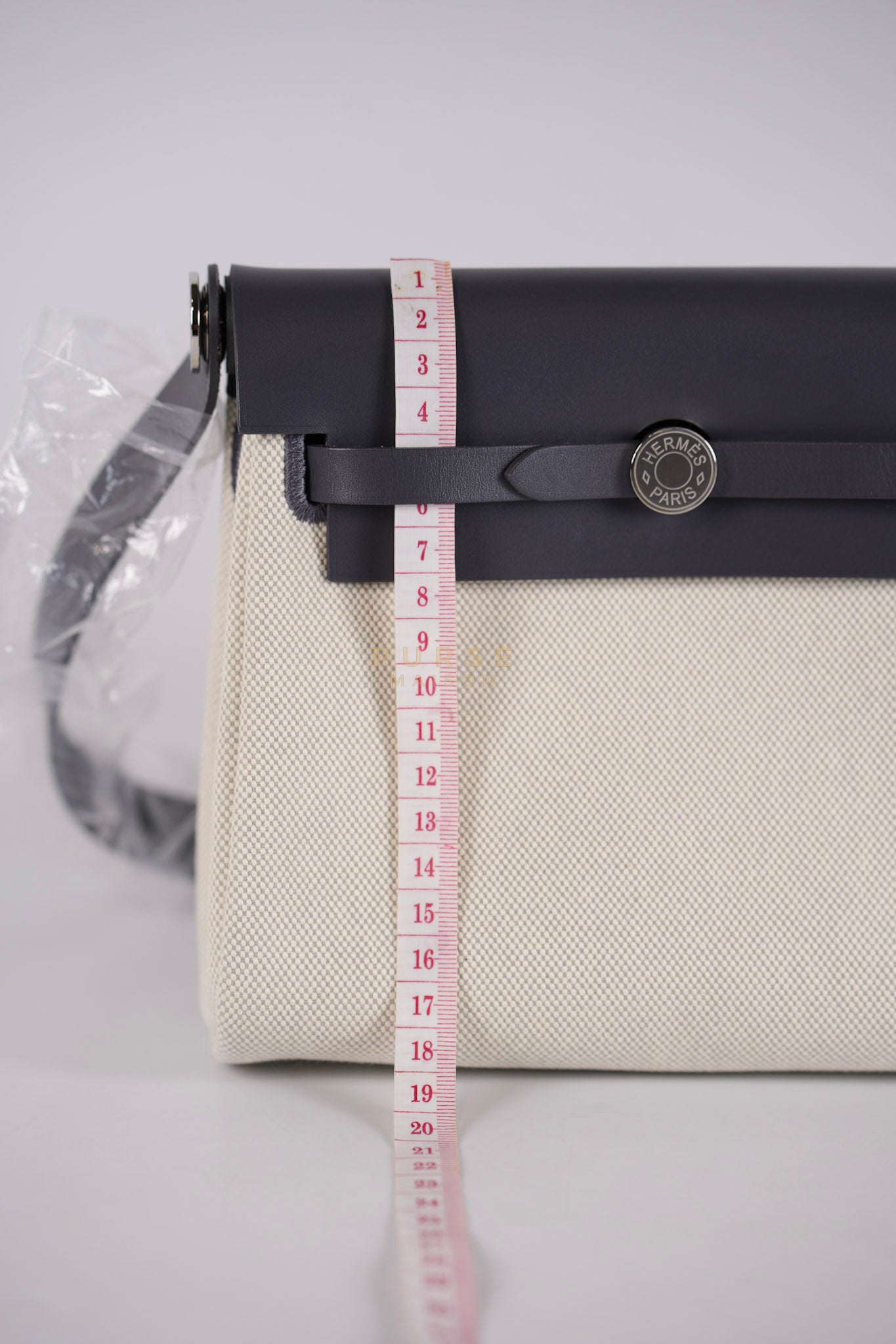 Mini Herbag Zip 20 in Gray and Palladium Hardware Stamp K (2025) | Purse Maison Luxury Bags Shop